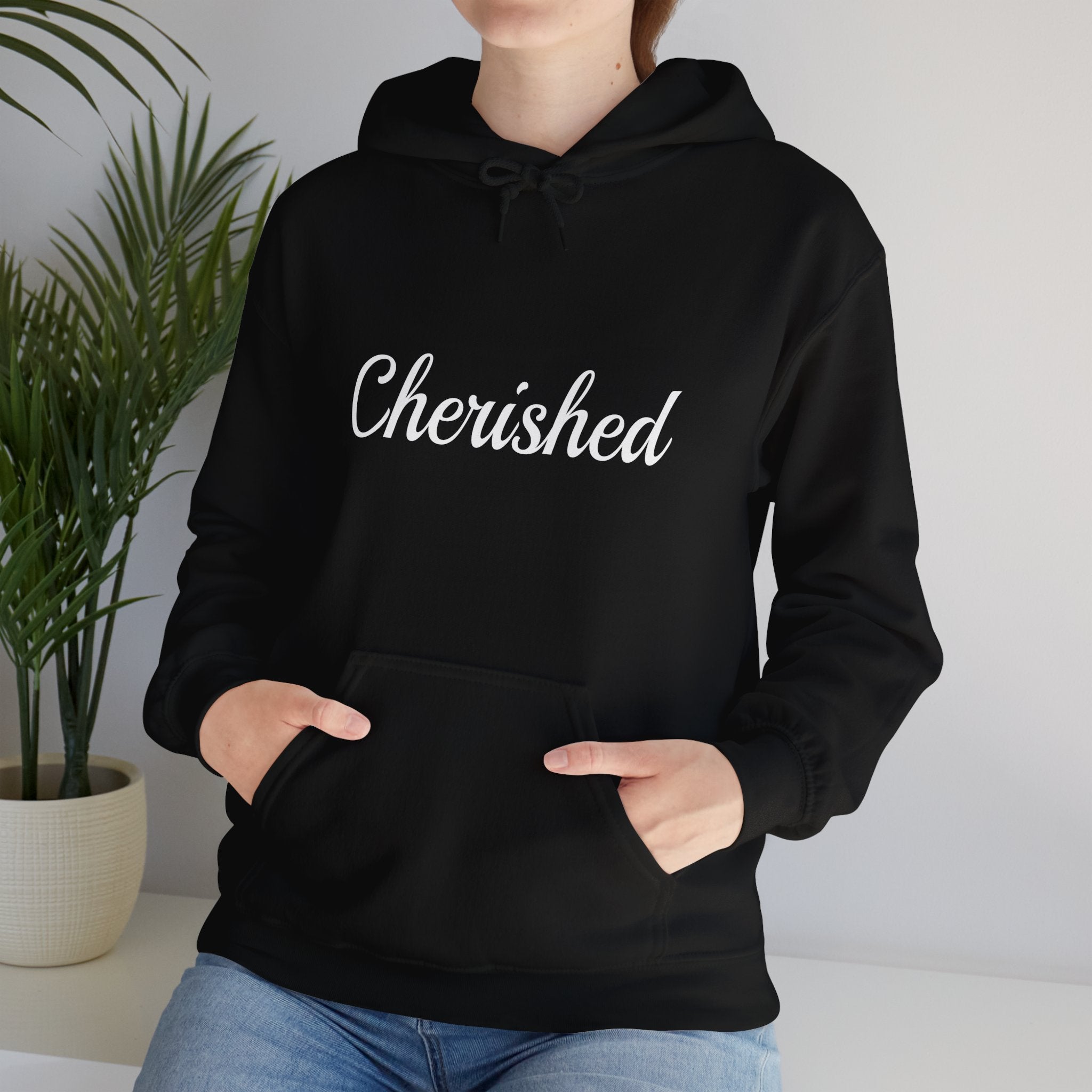Cherished (White) Heavy Blend™ Hooded Sweatshirt