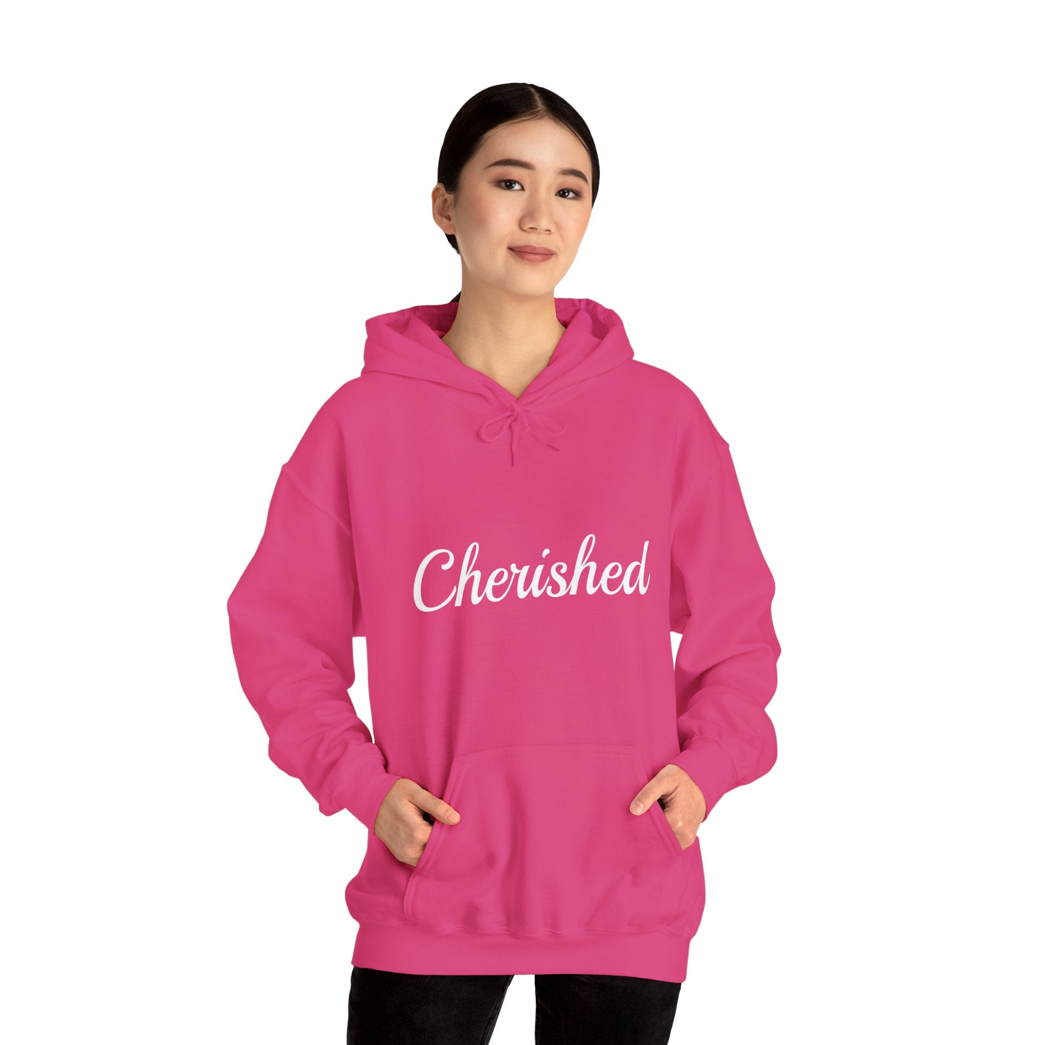 Cherished (White) Heavy Blend™ Hooded Sweatshirt