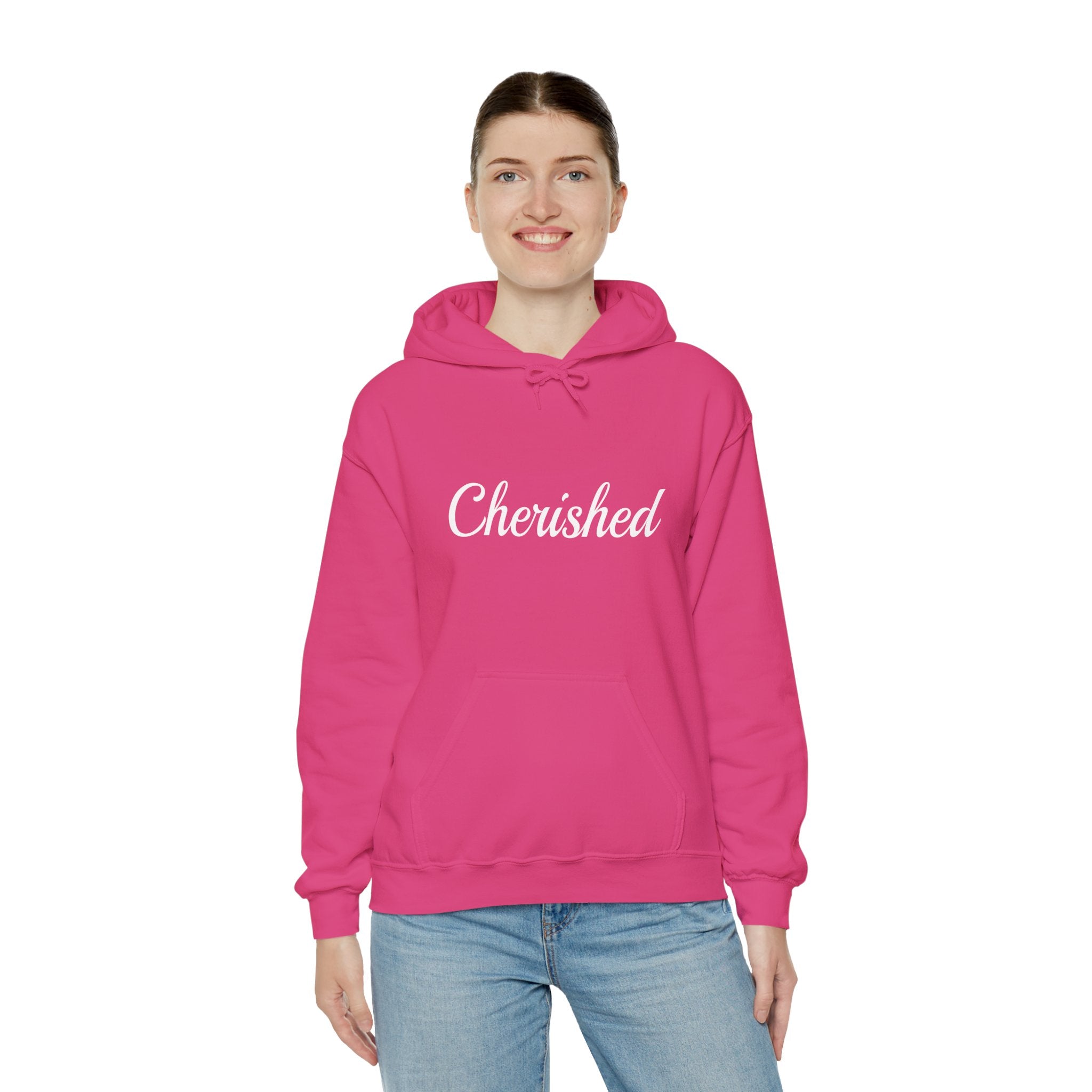 Cherished (White) Heavy Blend™ Hooded Sweatshirt