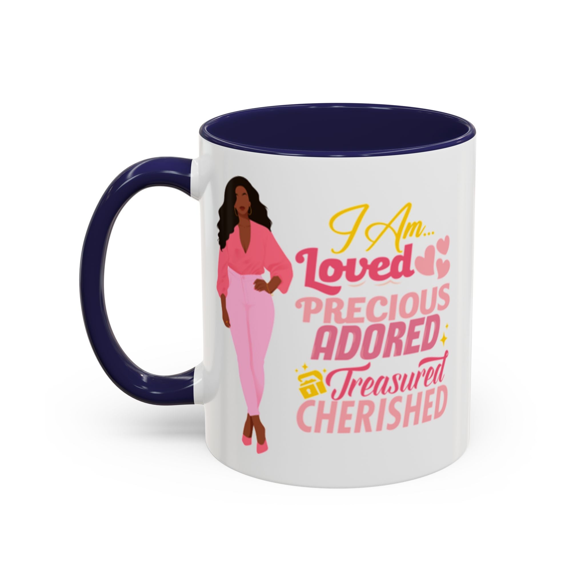 I Am Loved Mug – Black Woman Office Chic