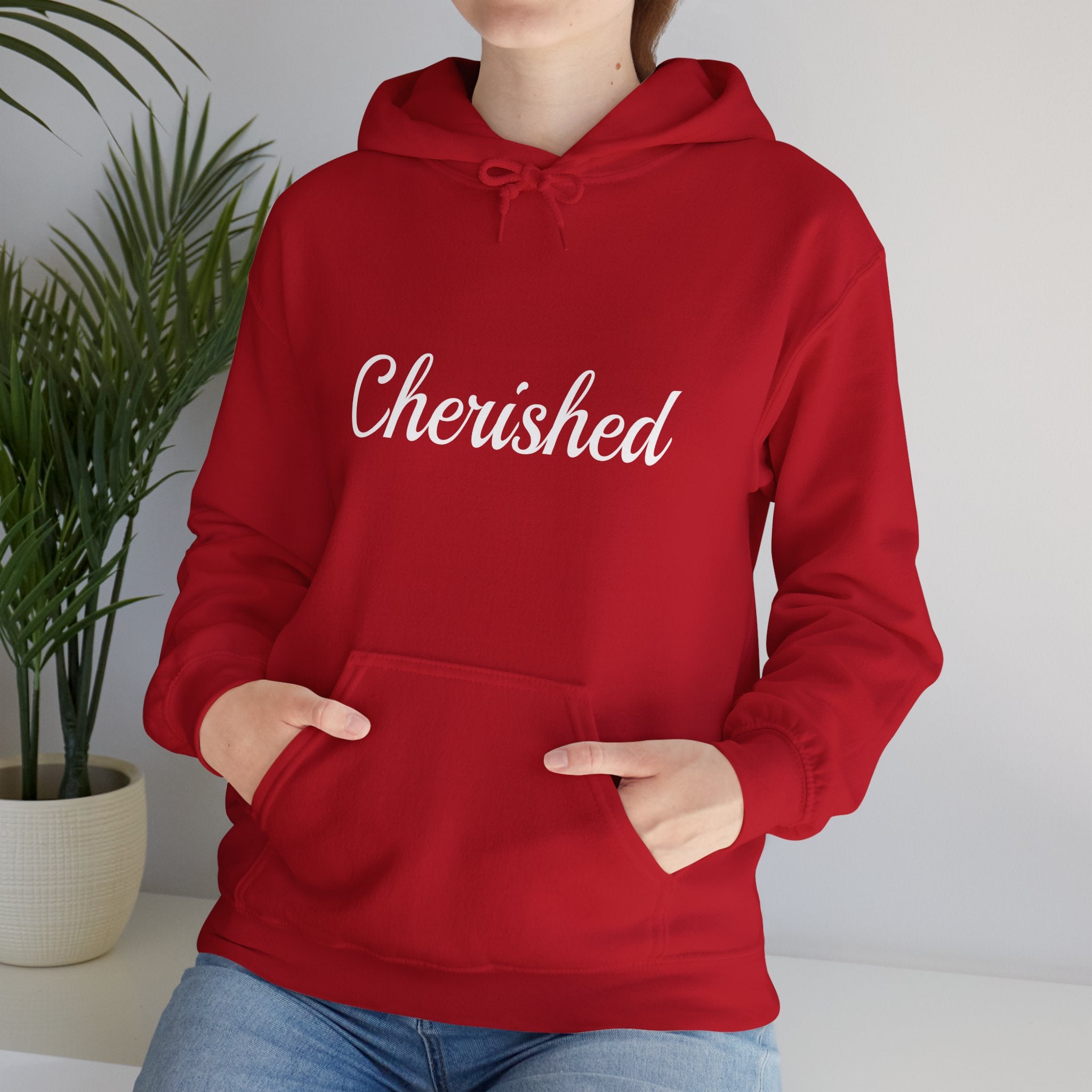 Cherished (White) Heavy Blend™ Hooded Sweatshirt