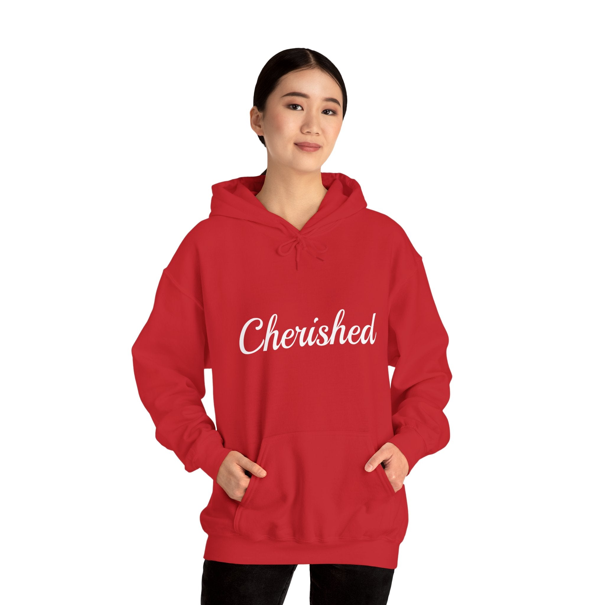 Cherished (White) Heavy Blend™ Hooded Sweatshirt