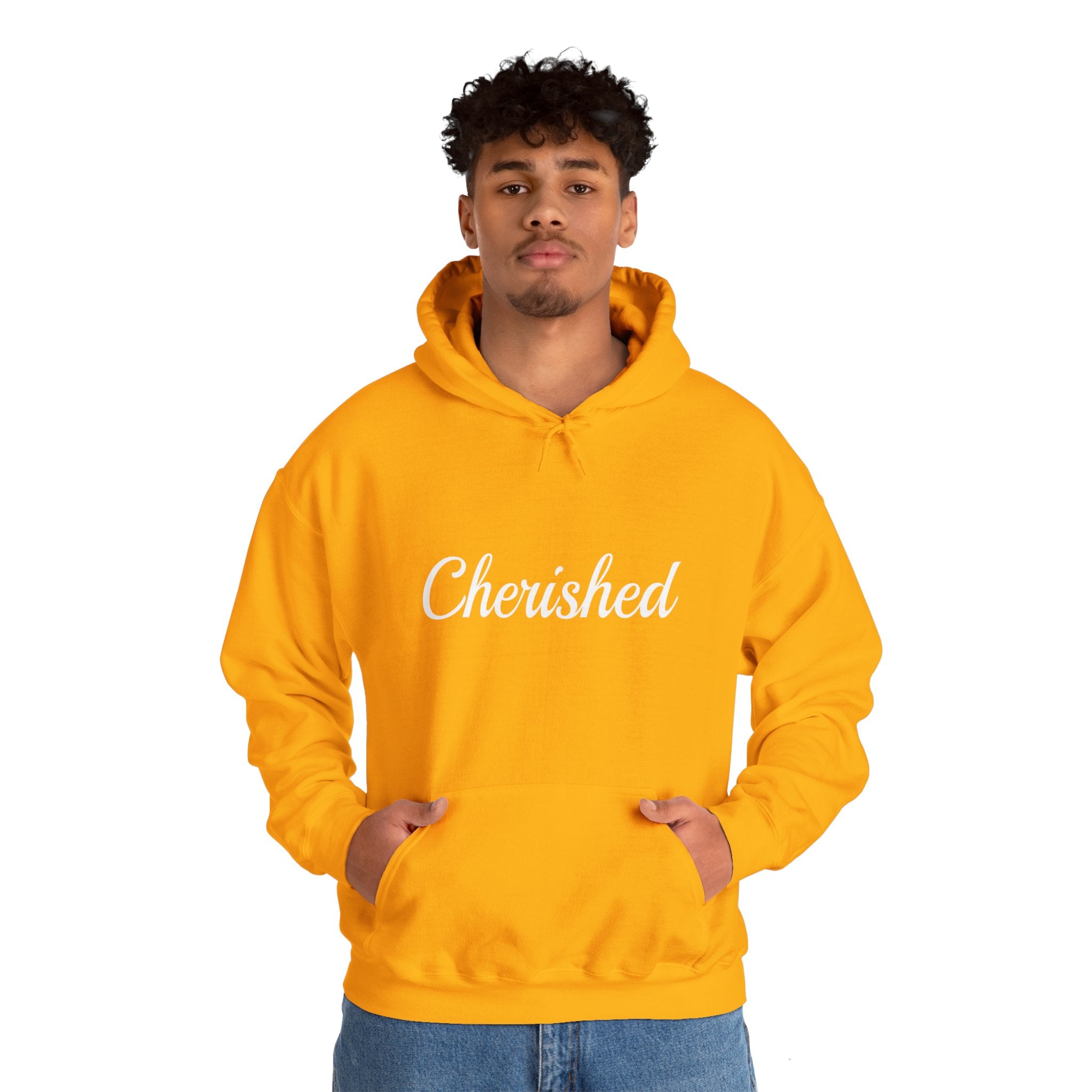 Cherished (White) Heavy Blend™ Hooded Sweatshirt