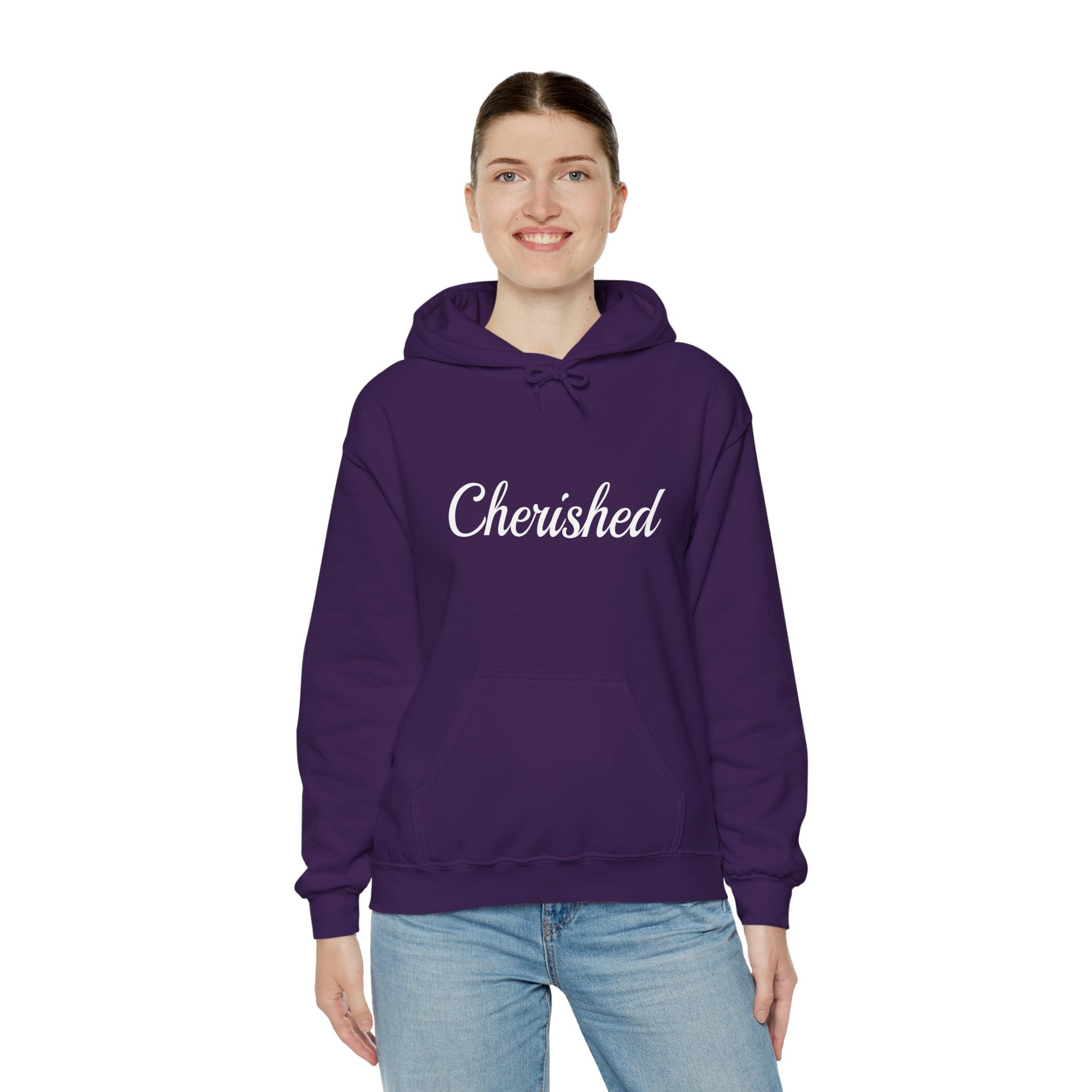 Cherished (White) Heavy Blend™ Hooded Sweatshirt