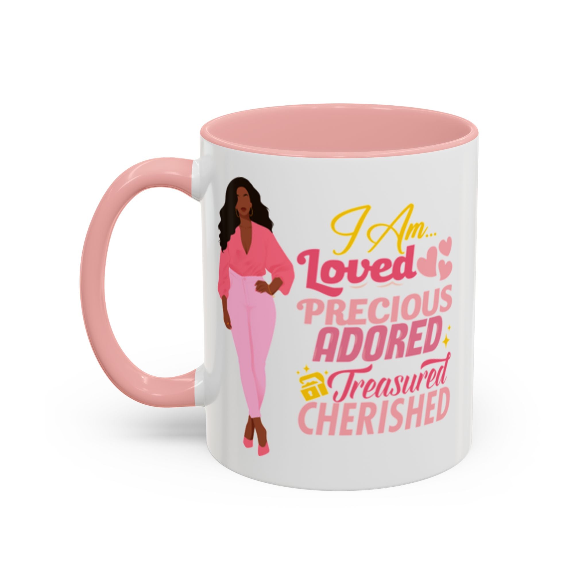 I Am Loved Mug – Black Woman Office Chic