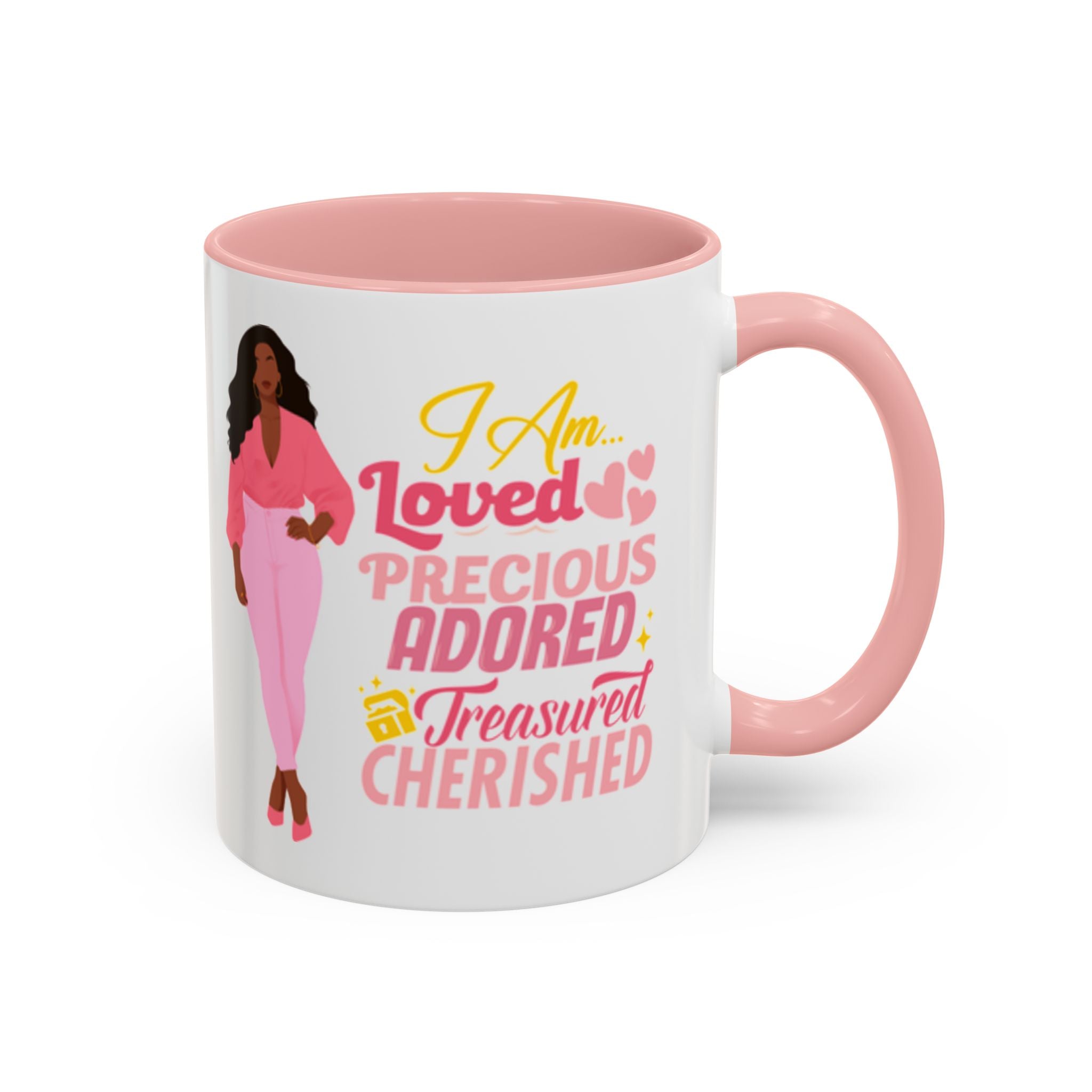 I Am Loved Mug – Black Woman Office Chic