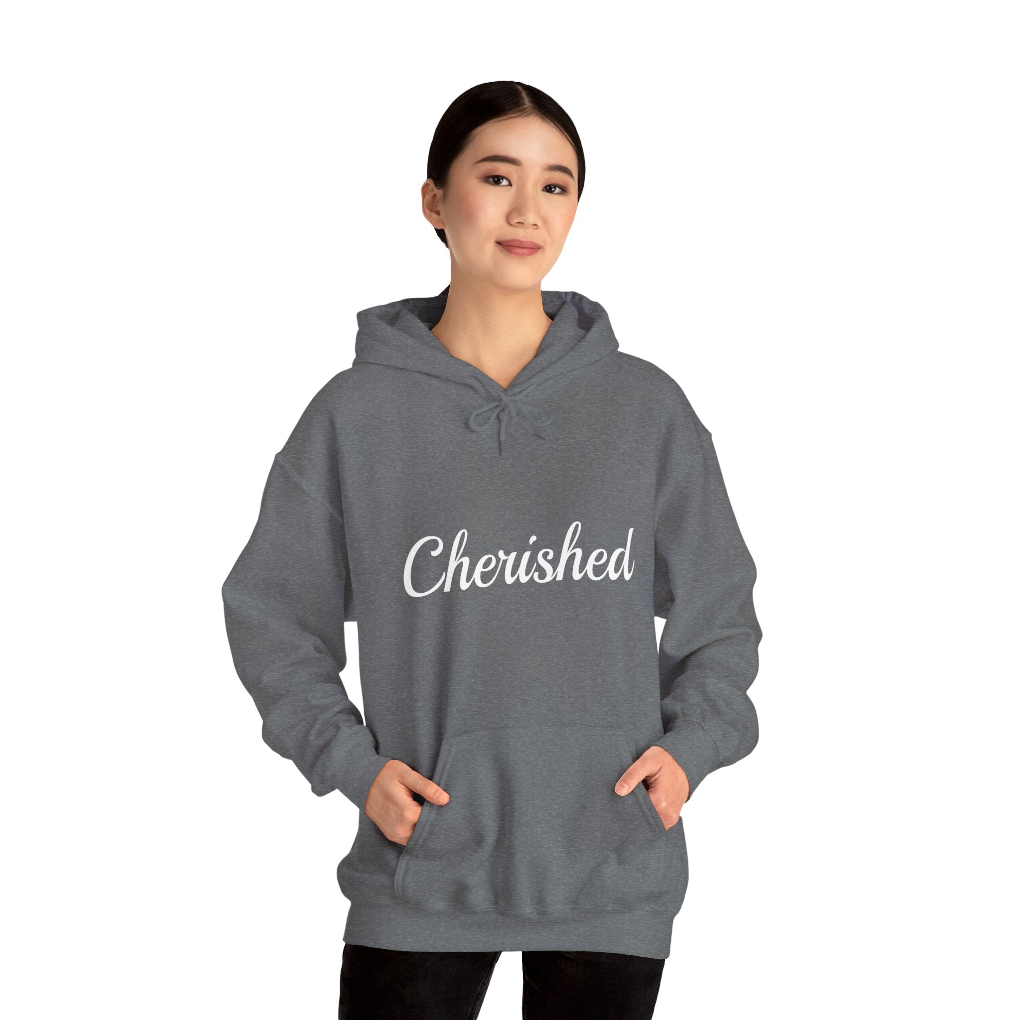 Cherished (White) Heavy Blend™ Hooded Sweatshirt