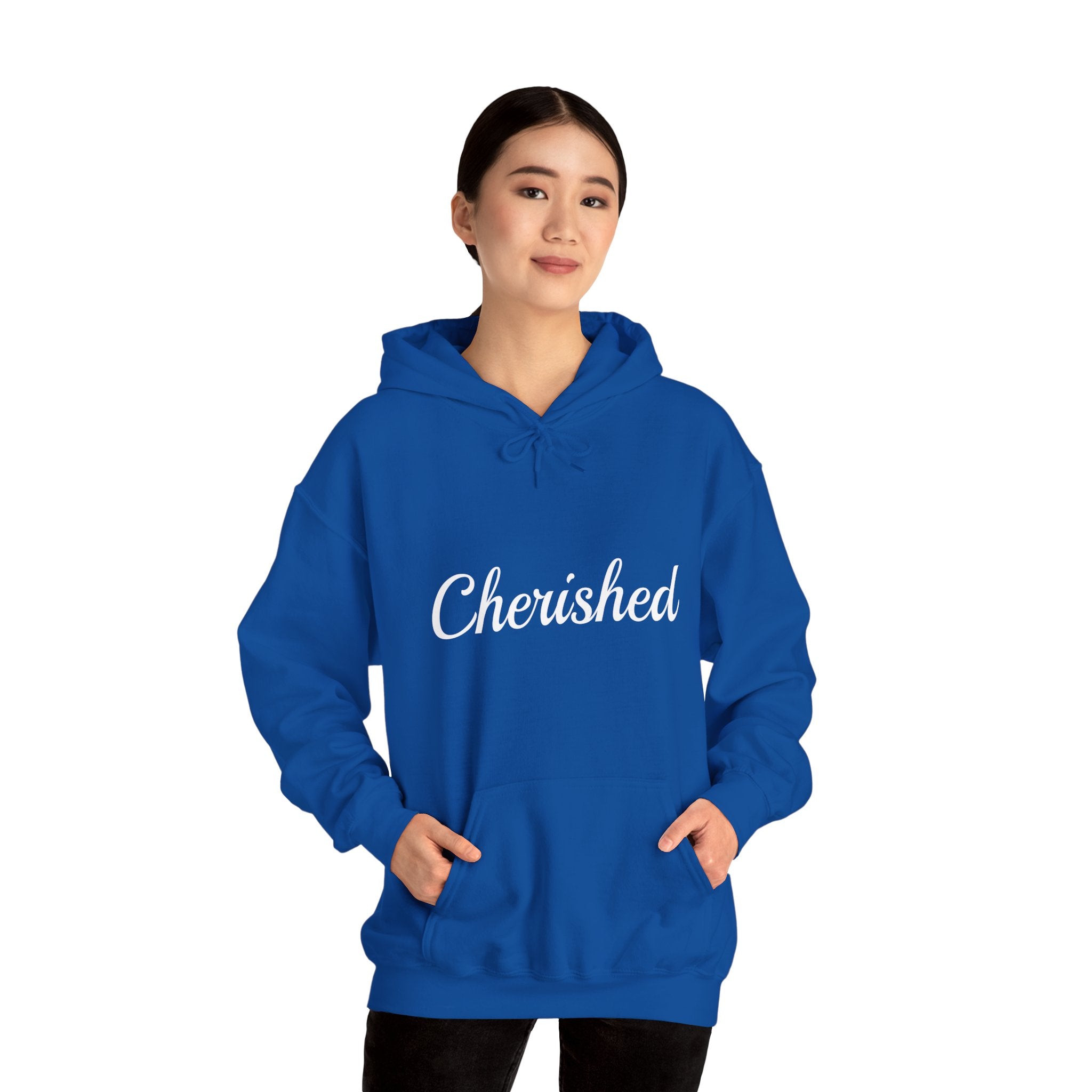 Cherished (White) Heavy Blend™ Hooded Sweatshirt