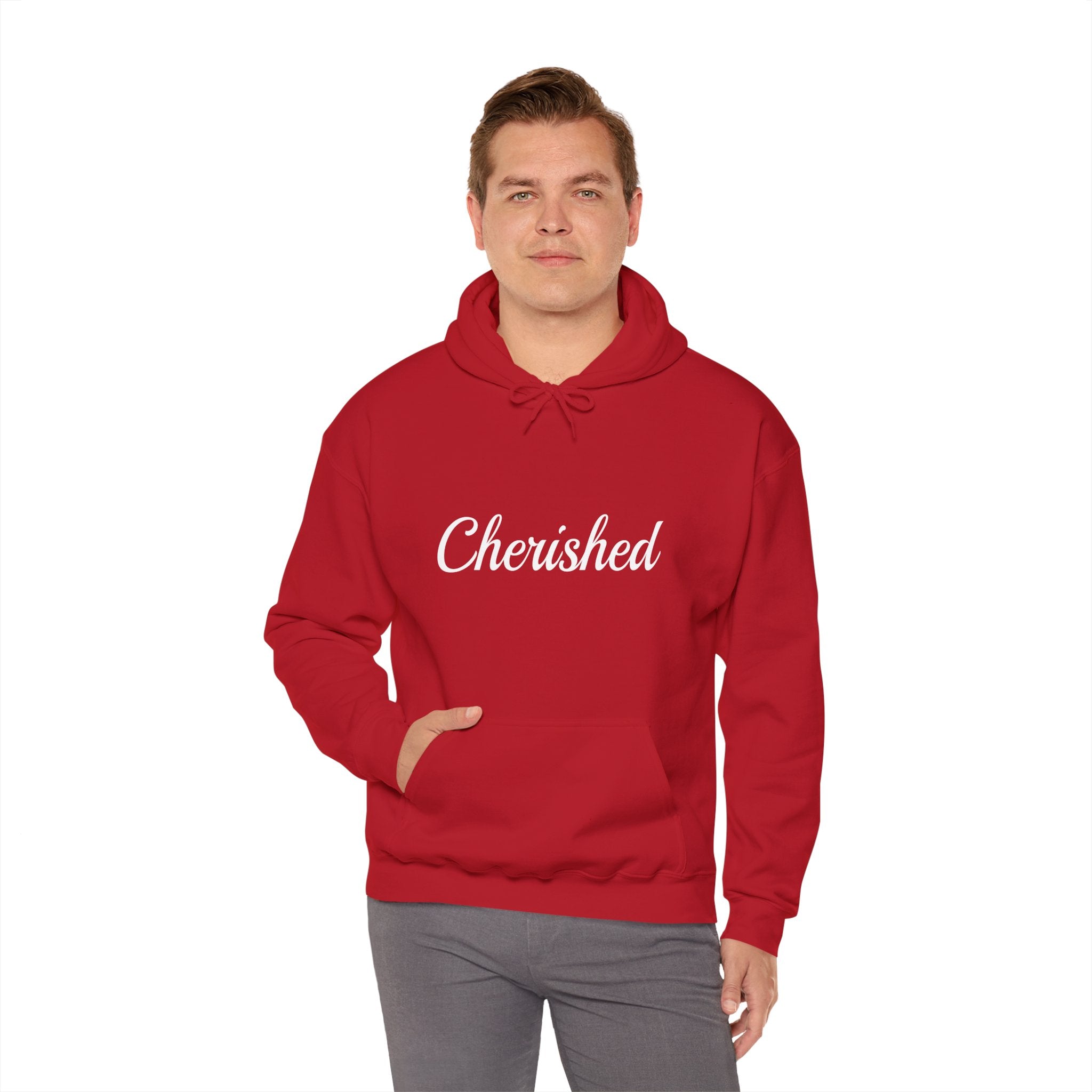 Cherished (White) Heavy Blend™ Hooded Sweatshirt