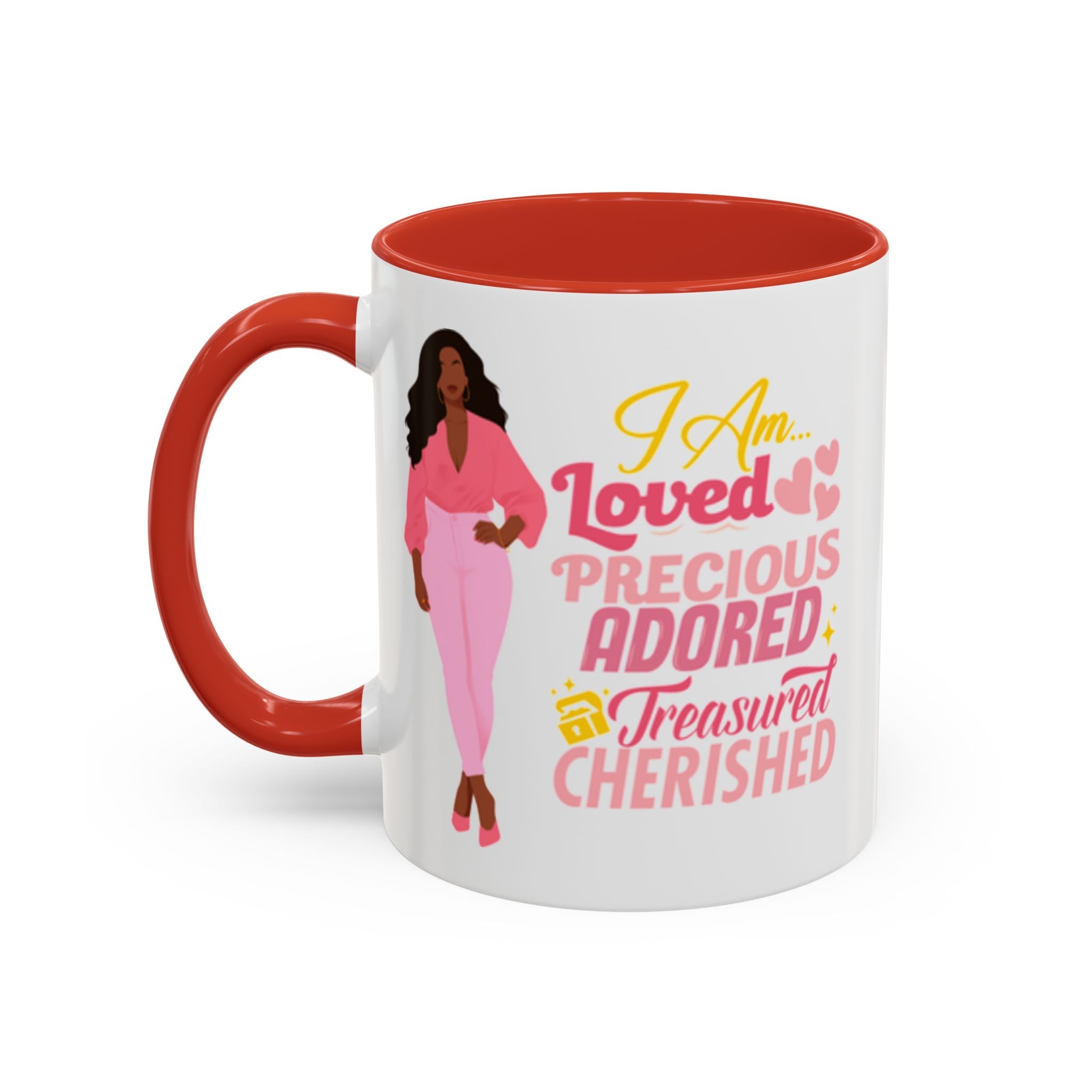 I Am Loved Mug – Black Woman Office Chic