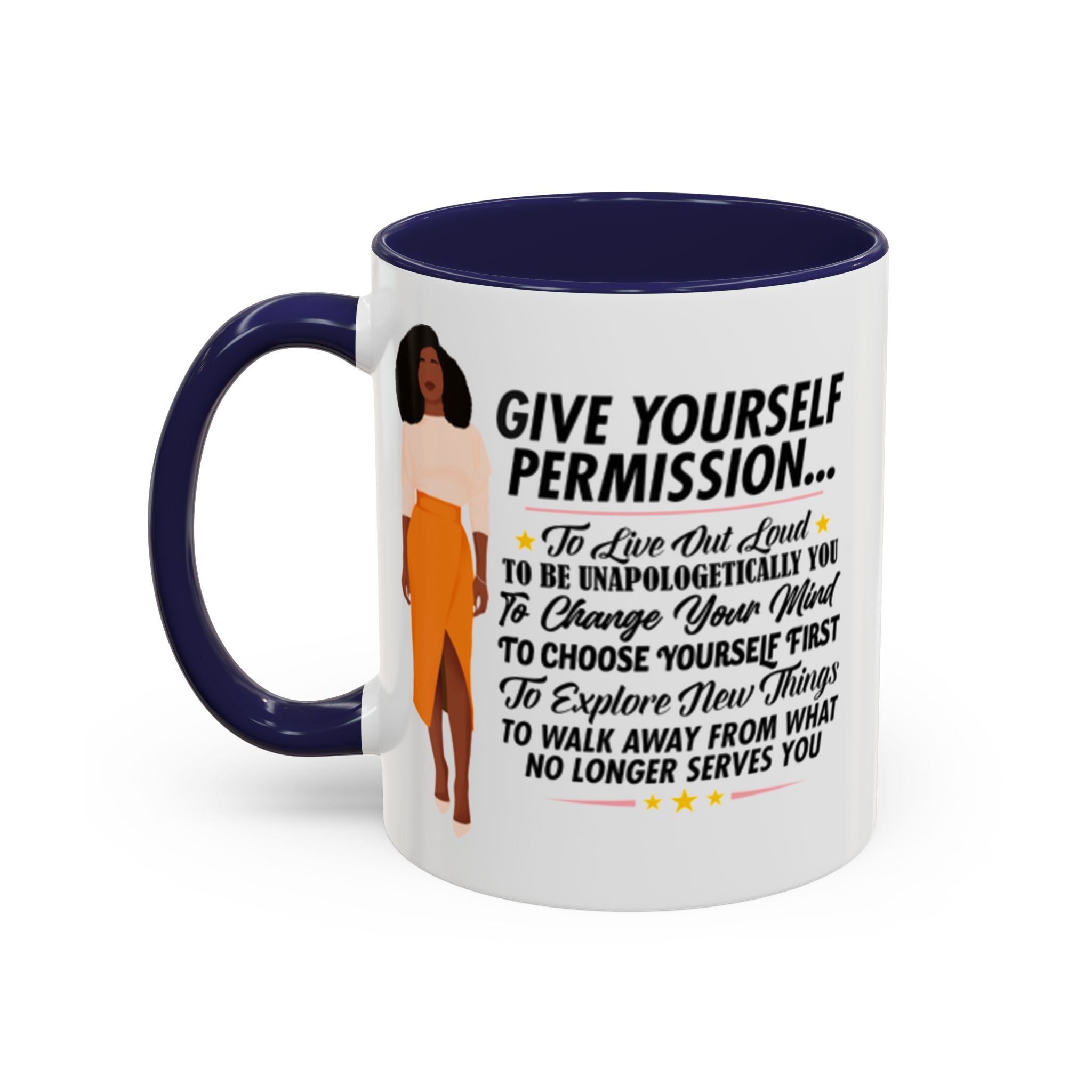 Give Yourself Permission Mug – Black Woman Boss