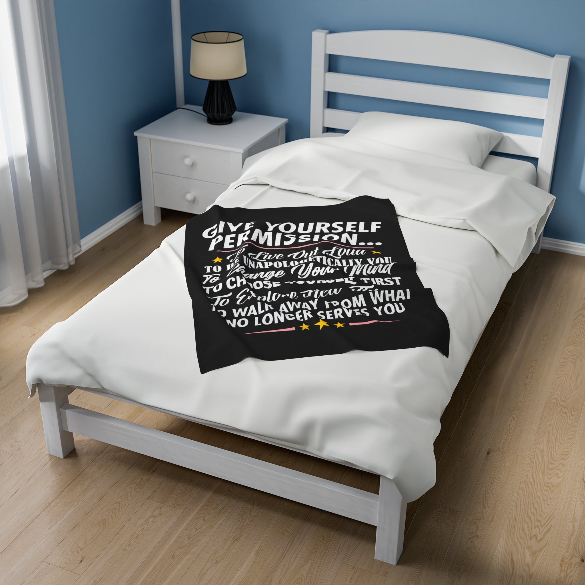 Give Your Self Permission Plush Blanket