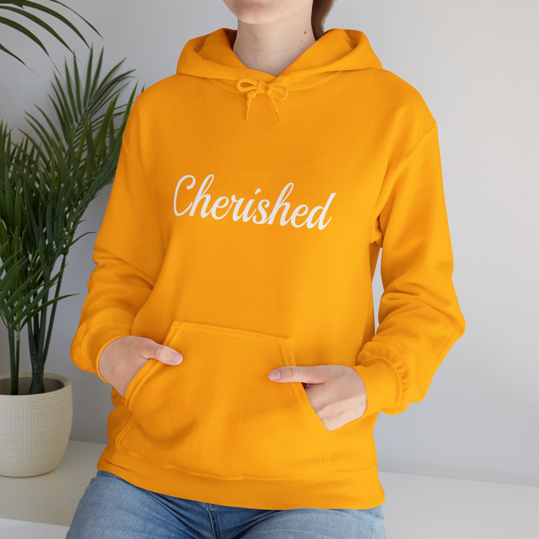 Cherished (White) Heavy Blend™ Hooded Sweatshirt