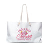 Ivory Weekender Tote Bag with Endlessly Cherished Logo