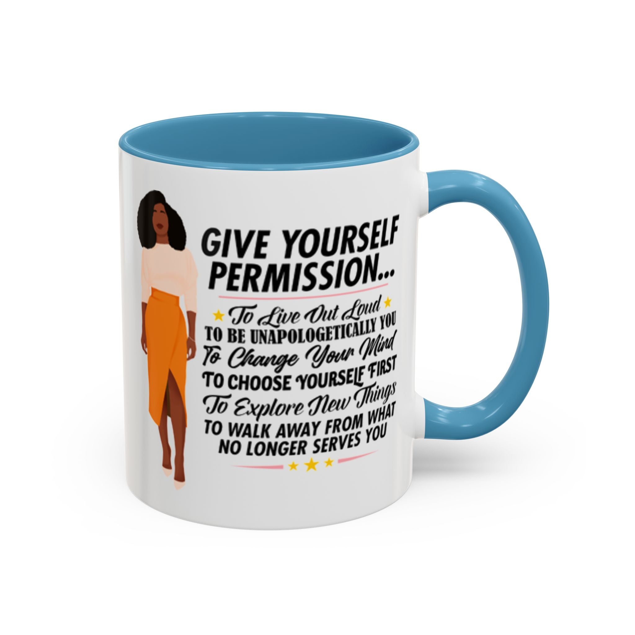 Give Yourself Permission Mug – Black Woman Boss