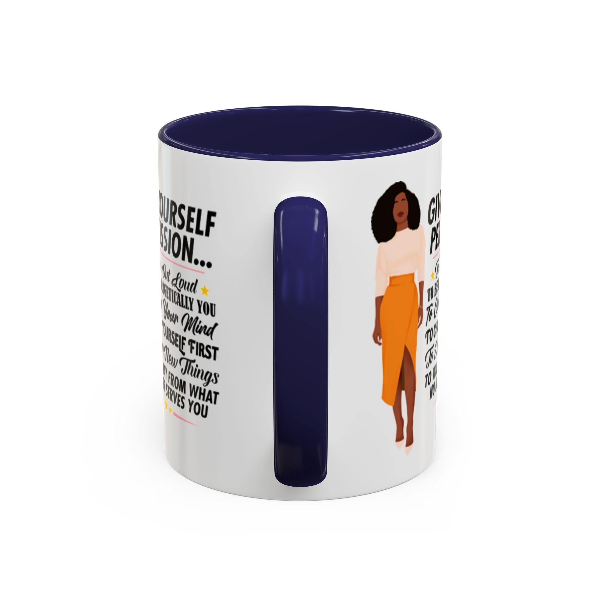 Give Yourself Permission Mug – Black Woman Boss