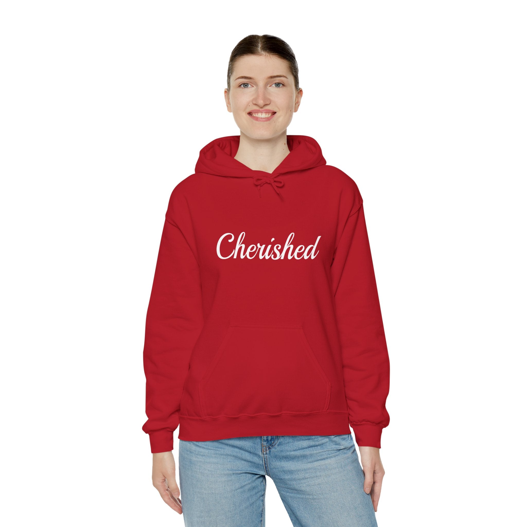 Cherished (White) Heavy Blend™ Hooded Sweatshirt