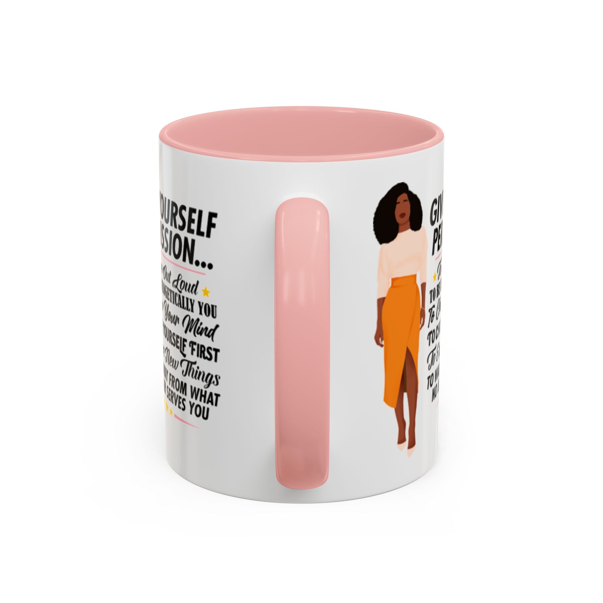 Give Yourself Permission Mug – Black Woman Boss