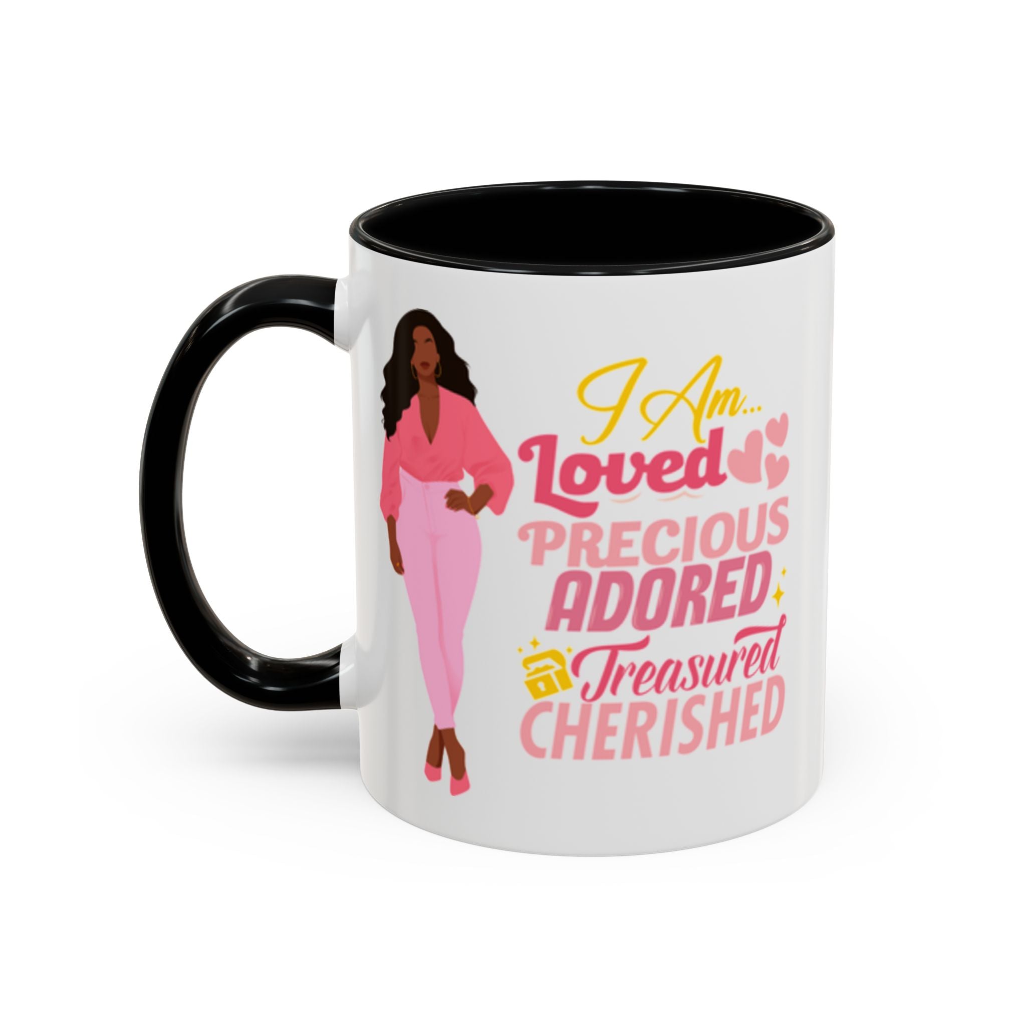 I Am Loved Mug – Black Woman Office Chic