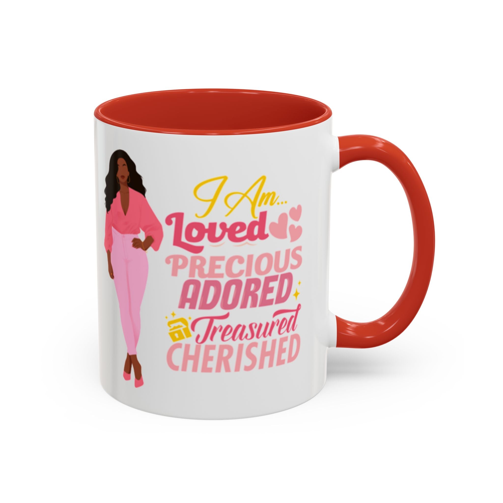 I Am Loved Mug – Black Woman Office Chic