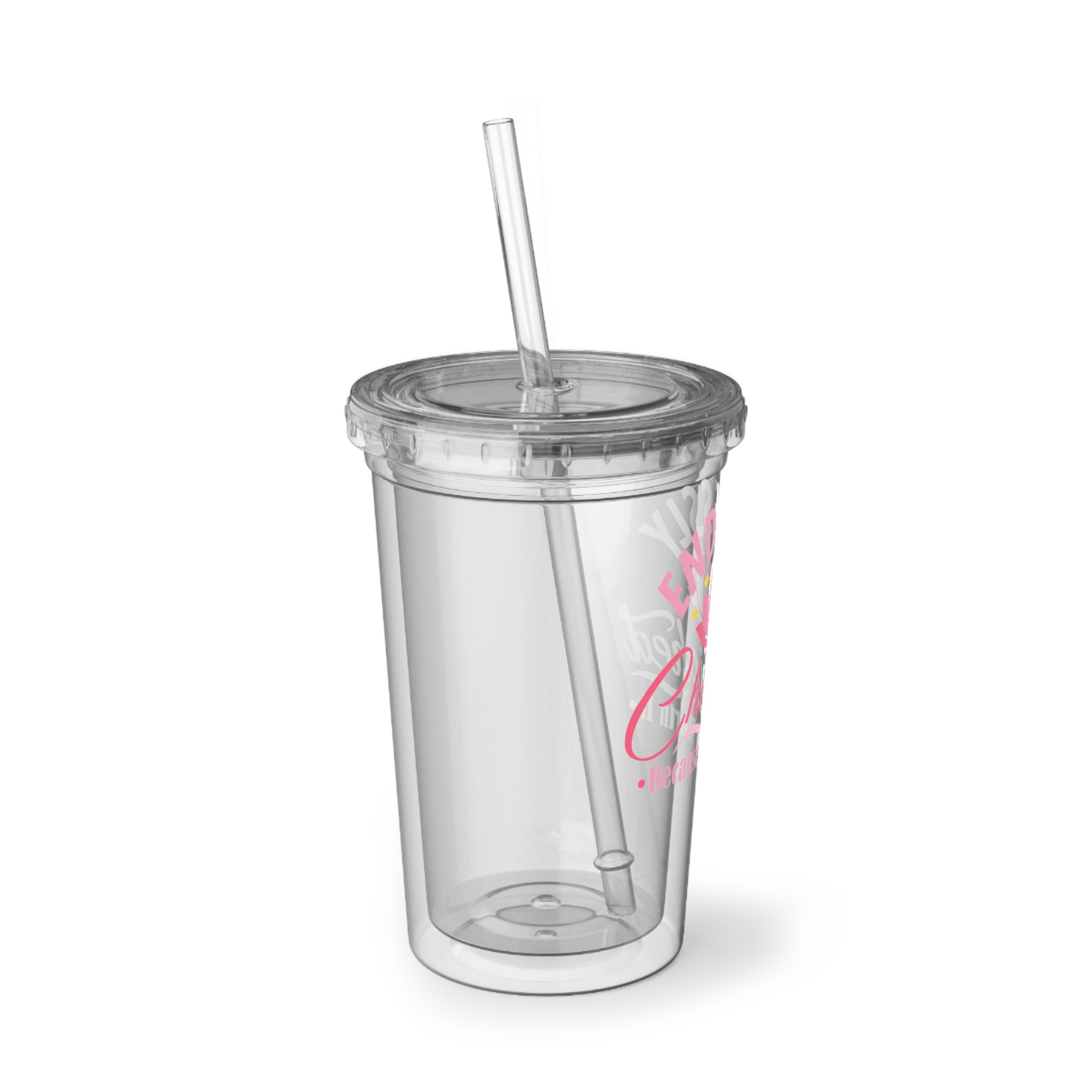 16 Ounce Tumbler with Straw and Endlessly Cherished Logo