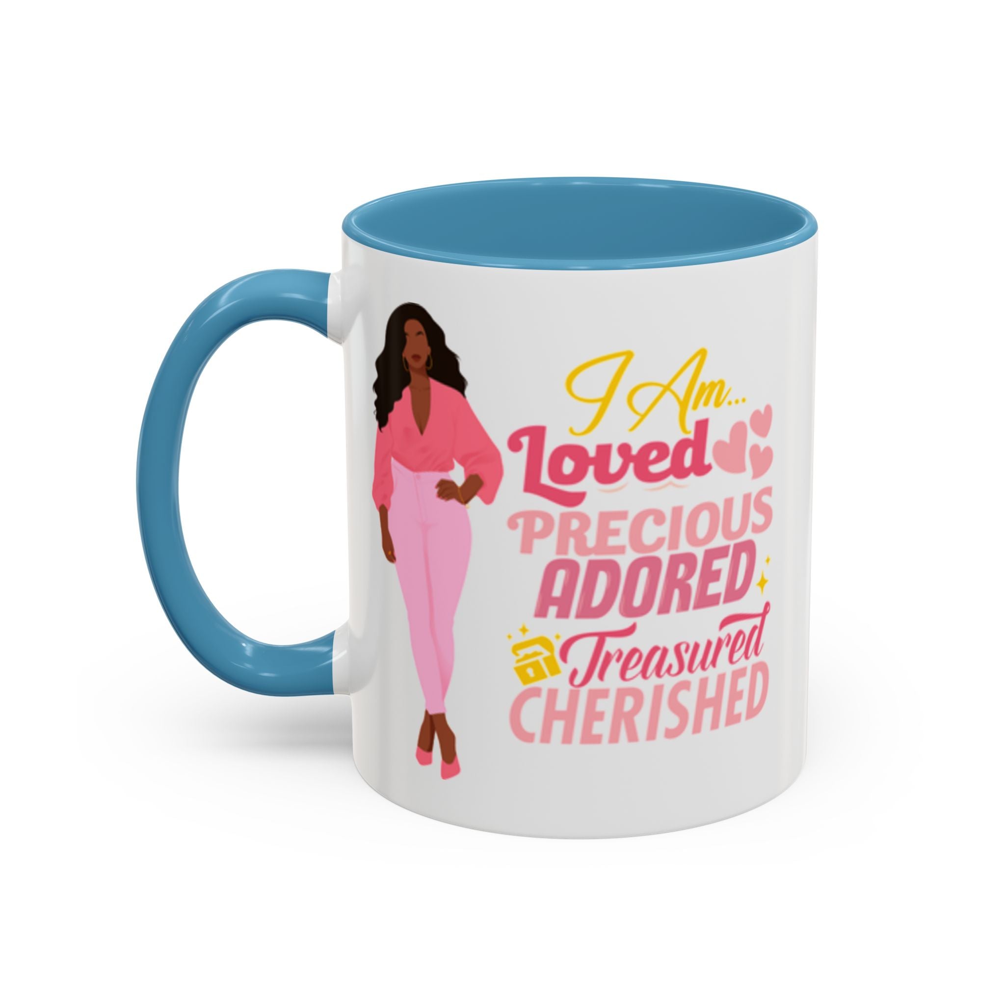 I Am Loved Mug – Black Woman Office Chic