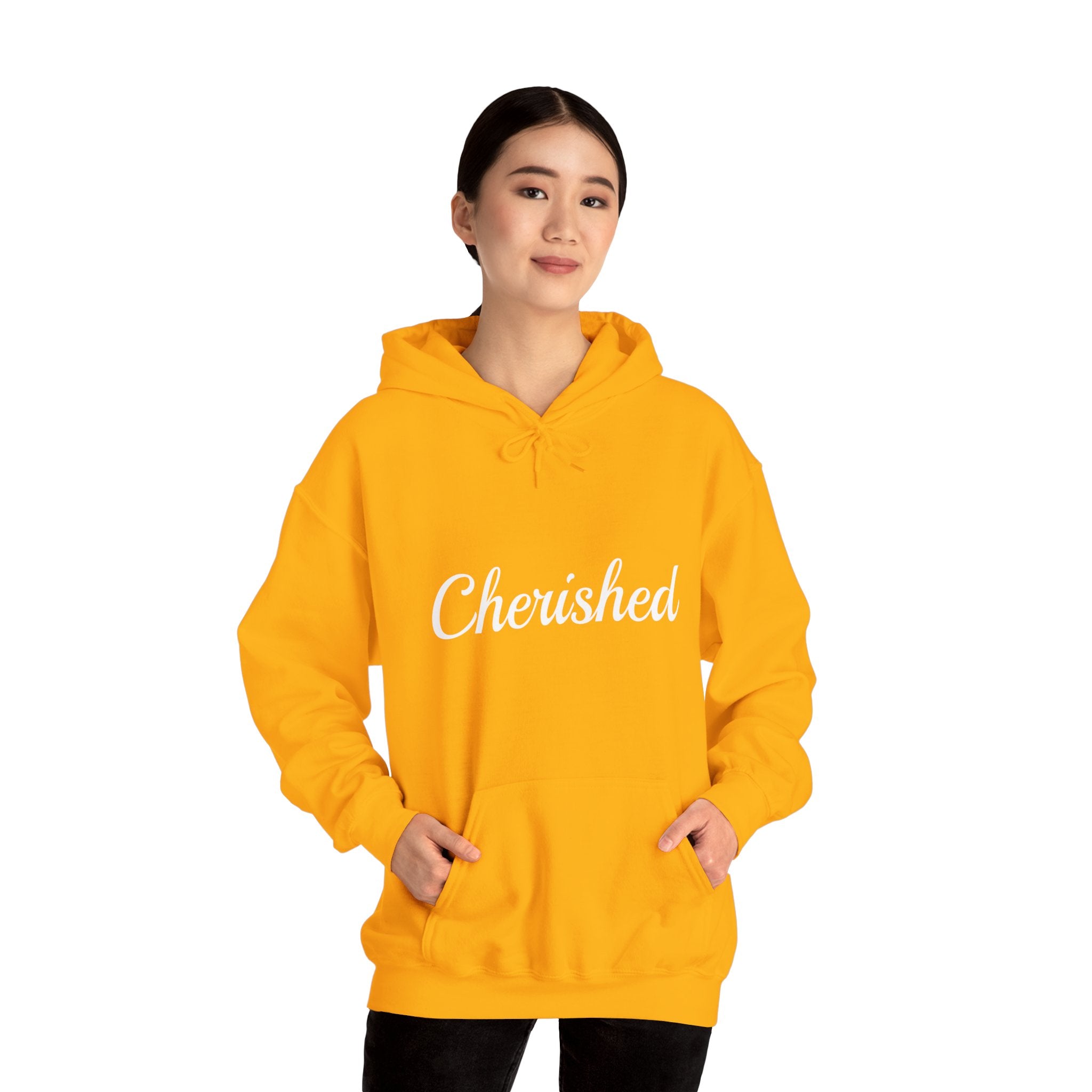 Cherished (White) Heavy Blend™ Hooded Sweatshirt