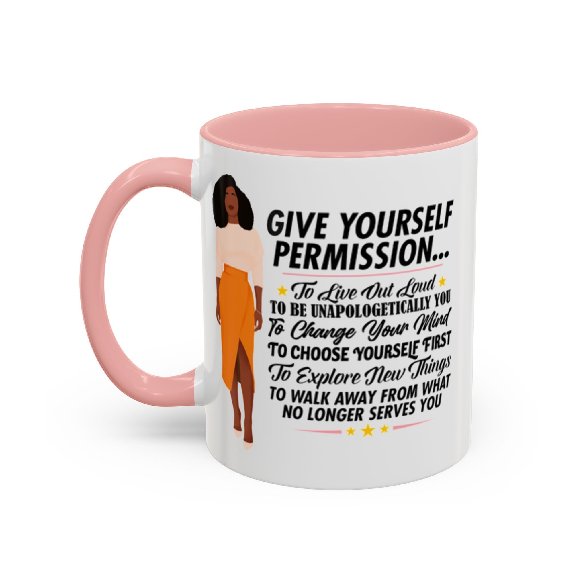 Give Yourself Permission Mug – Black Woman Boss