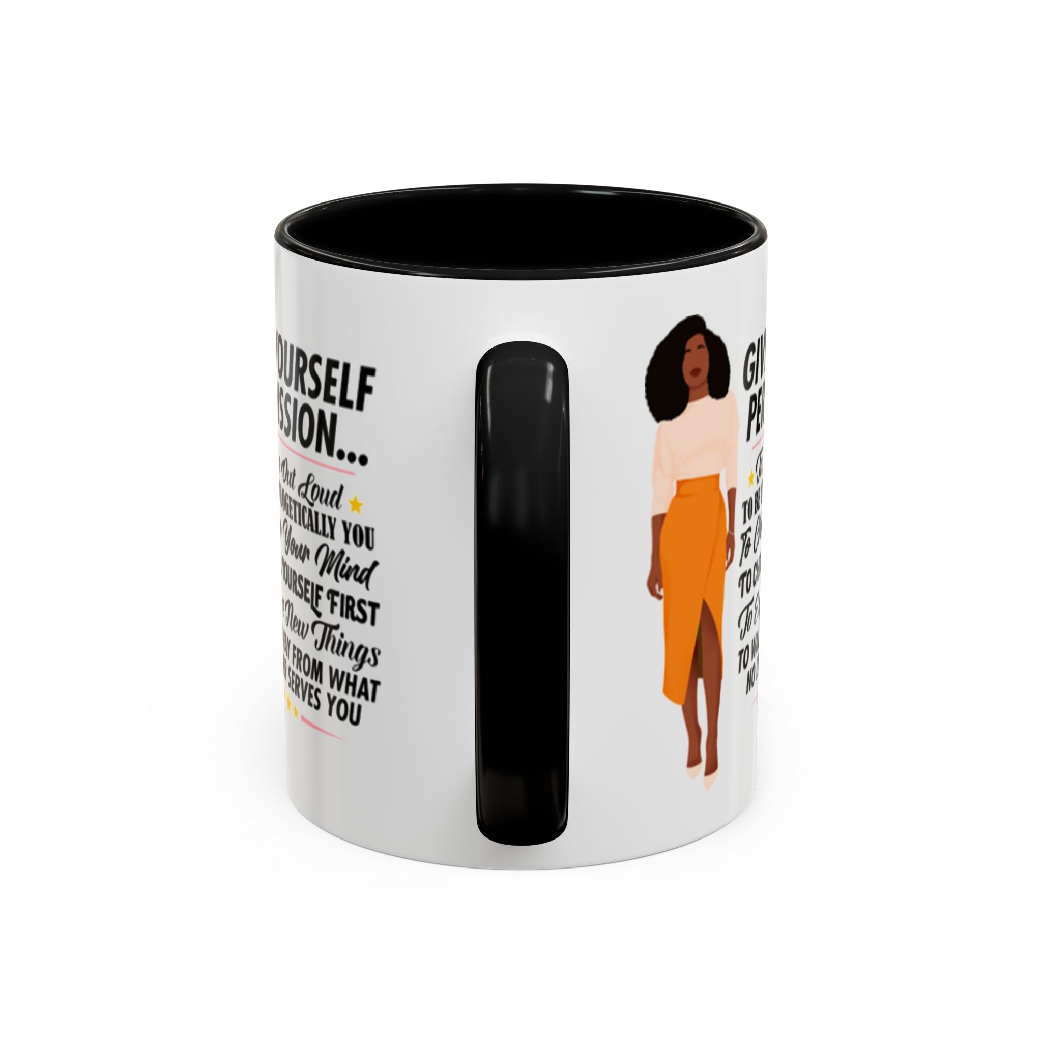 Give Yourself Permission Mug – Black Woman Boss