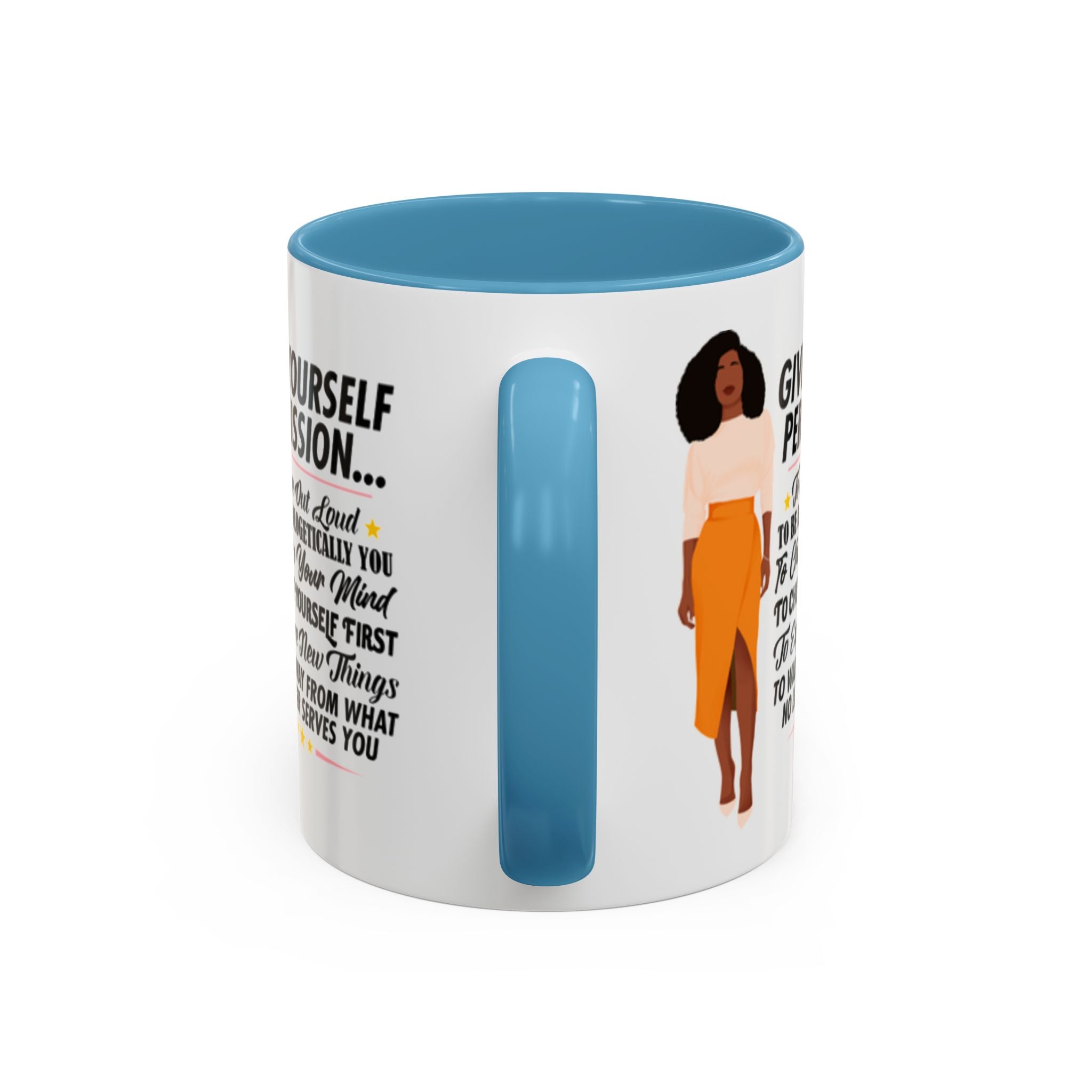 Give Yourself Permission Mug – Black Woman Boss