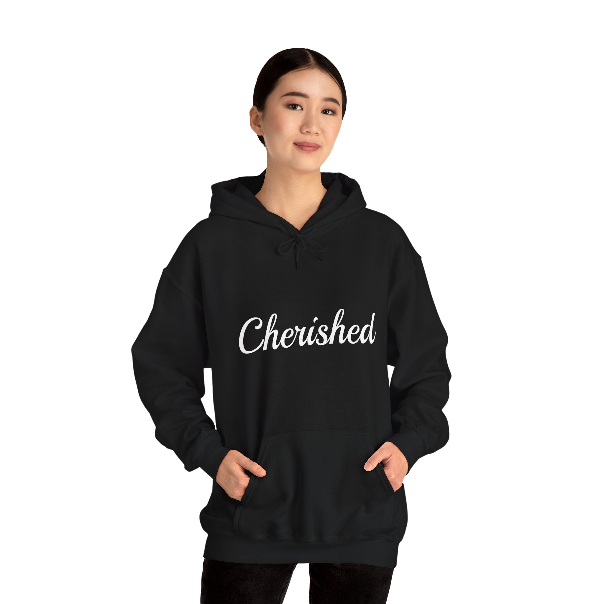 Cherished (White) Heavy Blend™ Hooded Sweatshirt