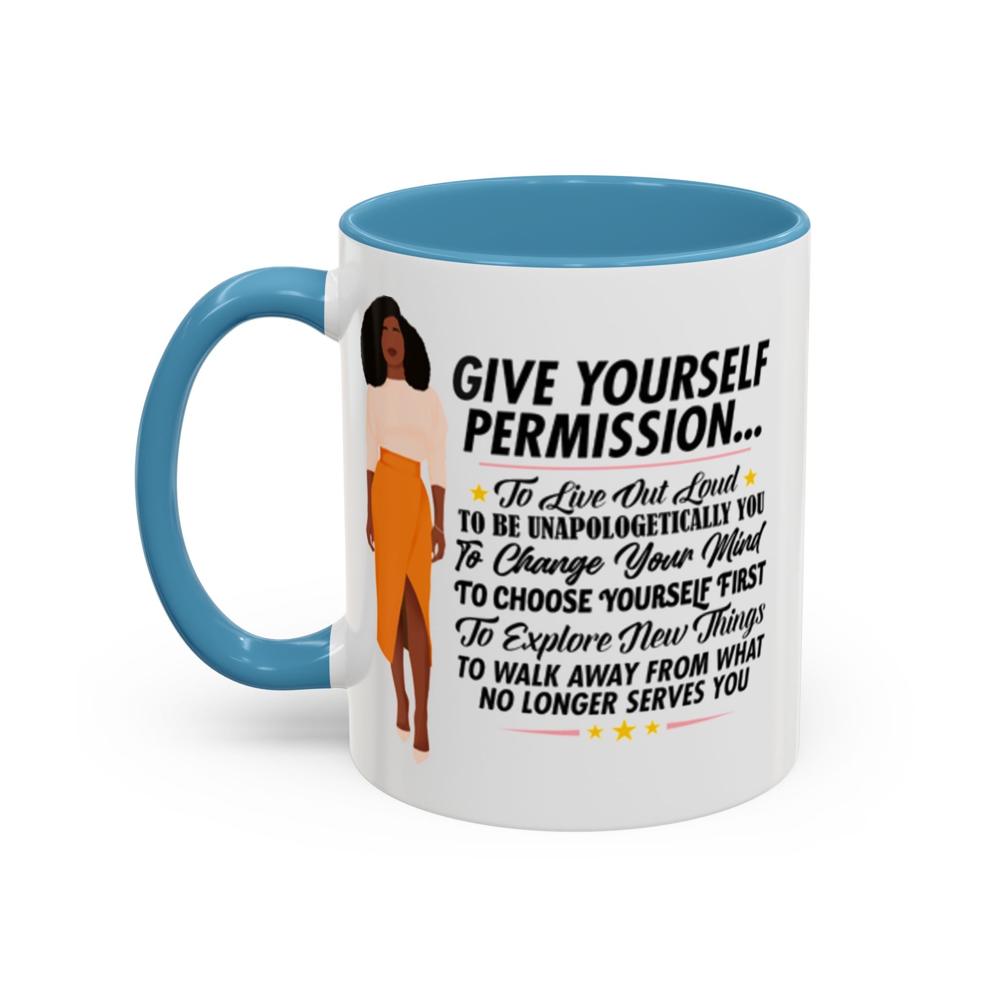 Give Yourself Permission Mug – Black Woman Boss