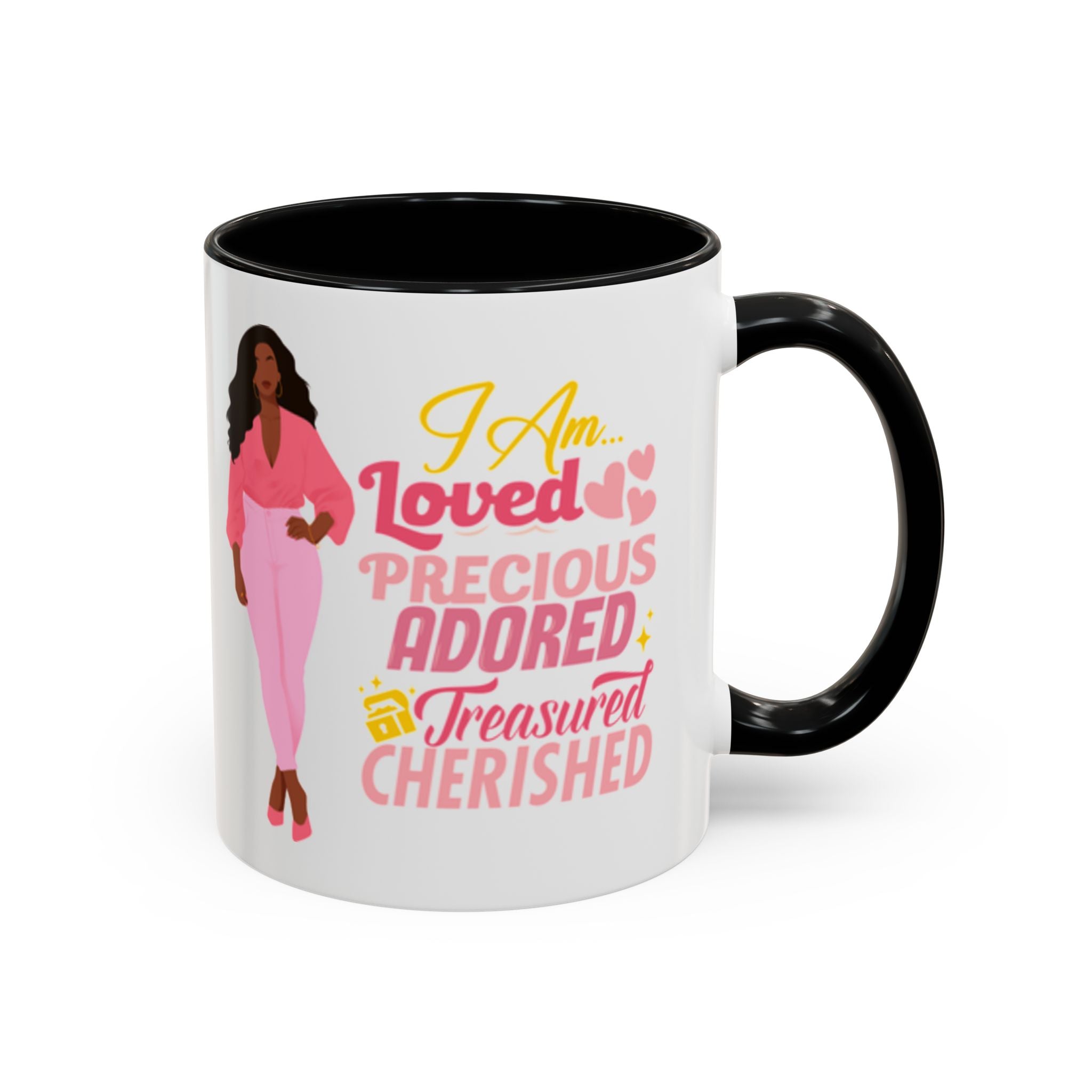 I Am Loved Mug – Black Woman Office Chic