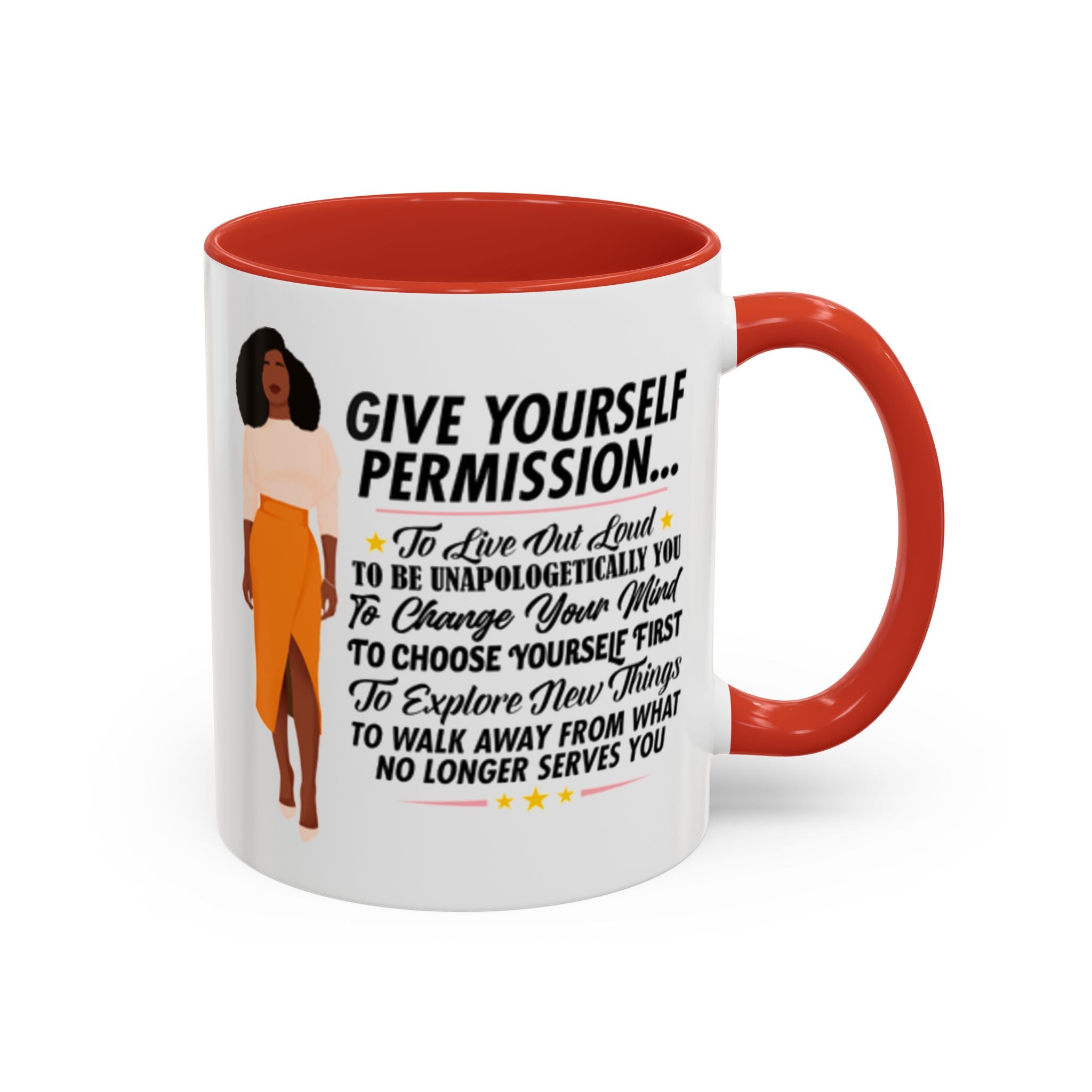 Give Yourself Permission Mug – Black Woman Boss