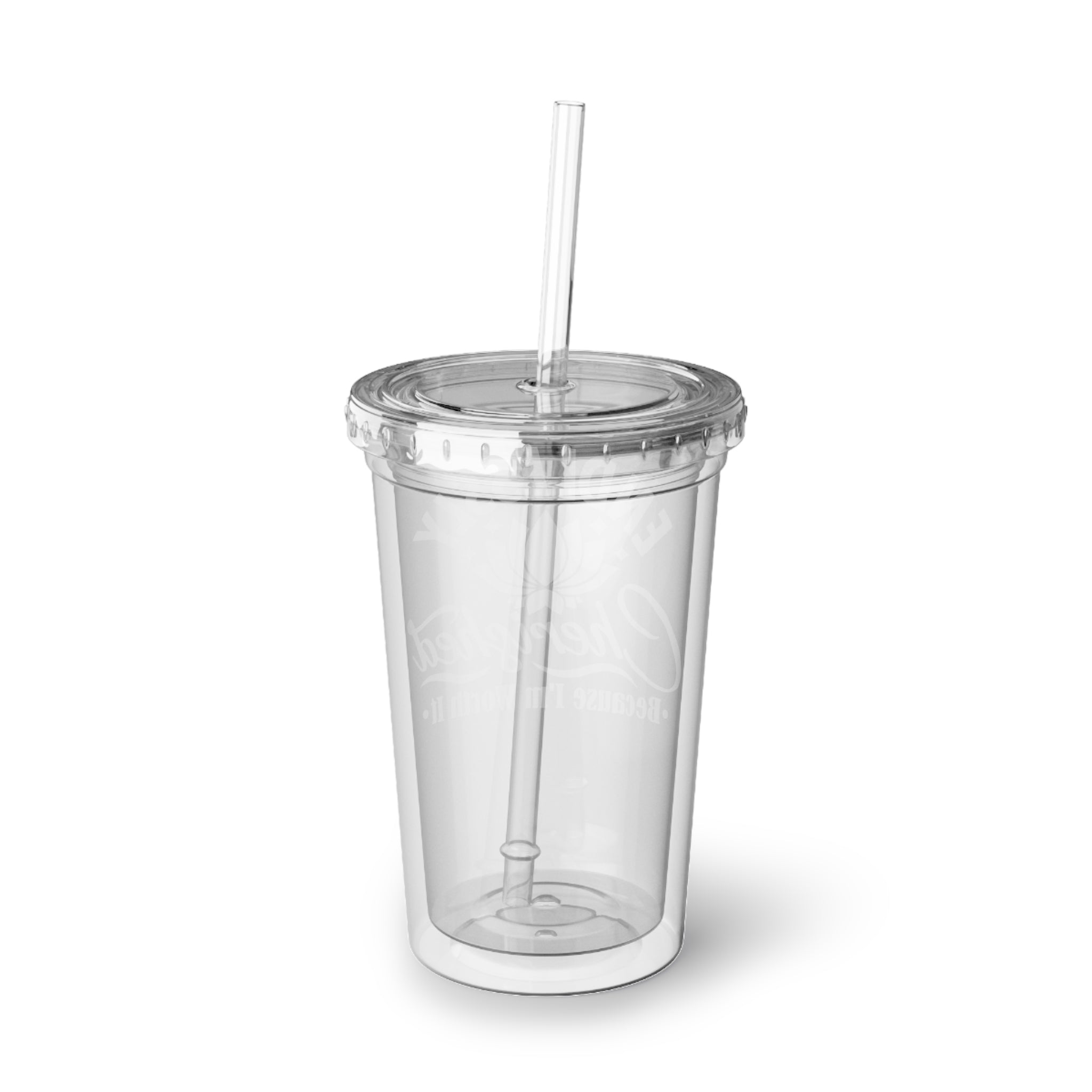 16 Ounce Tumbler with Straw and Endlessly Cherished Logo