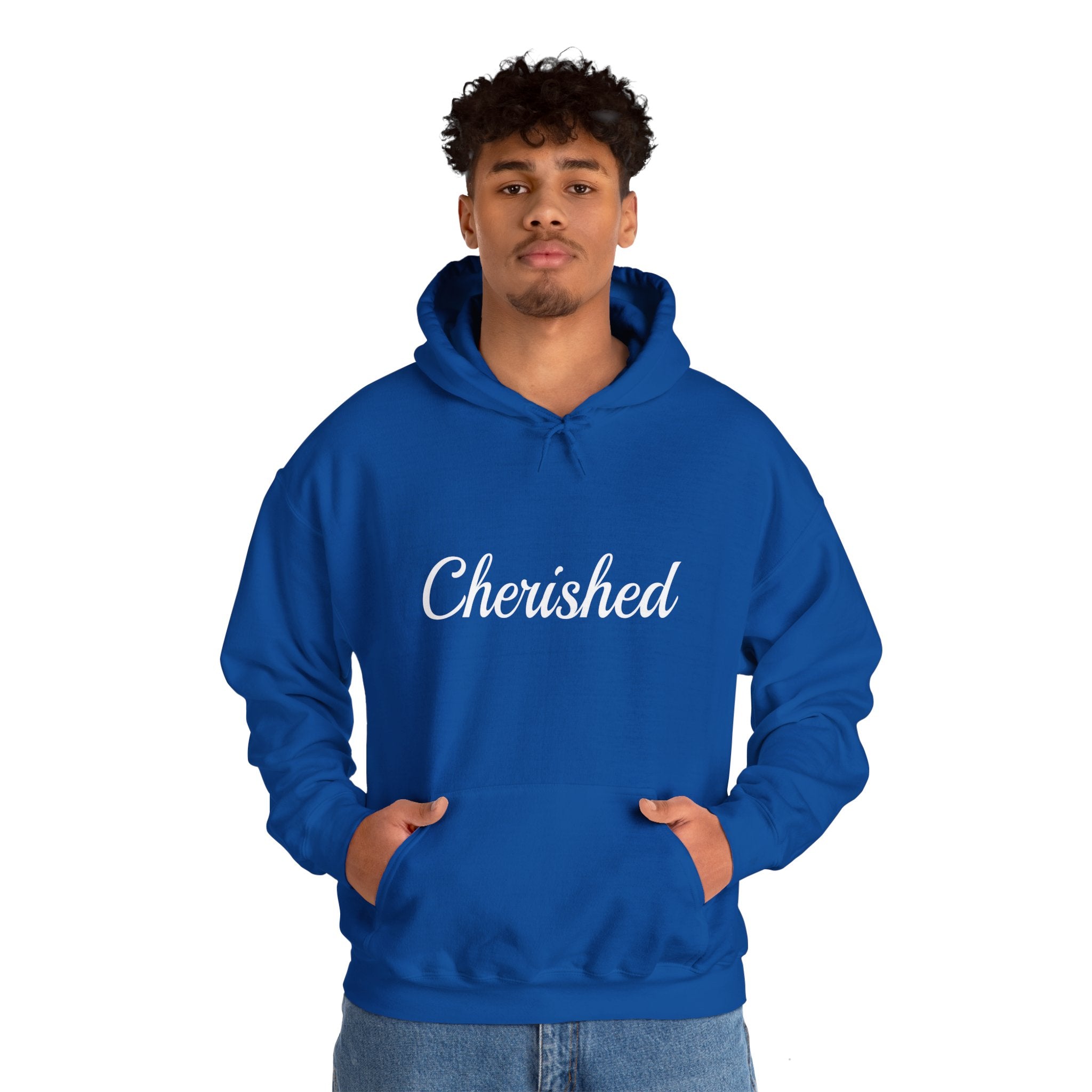 Cherished (White) Heavy Blend™ Hooded Sweatshirt