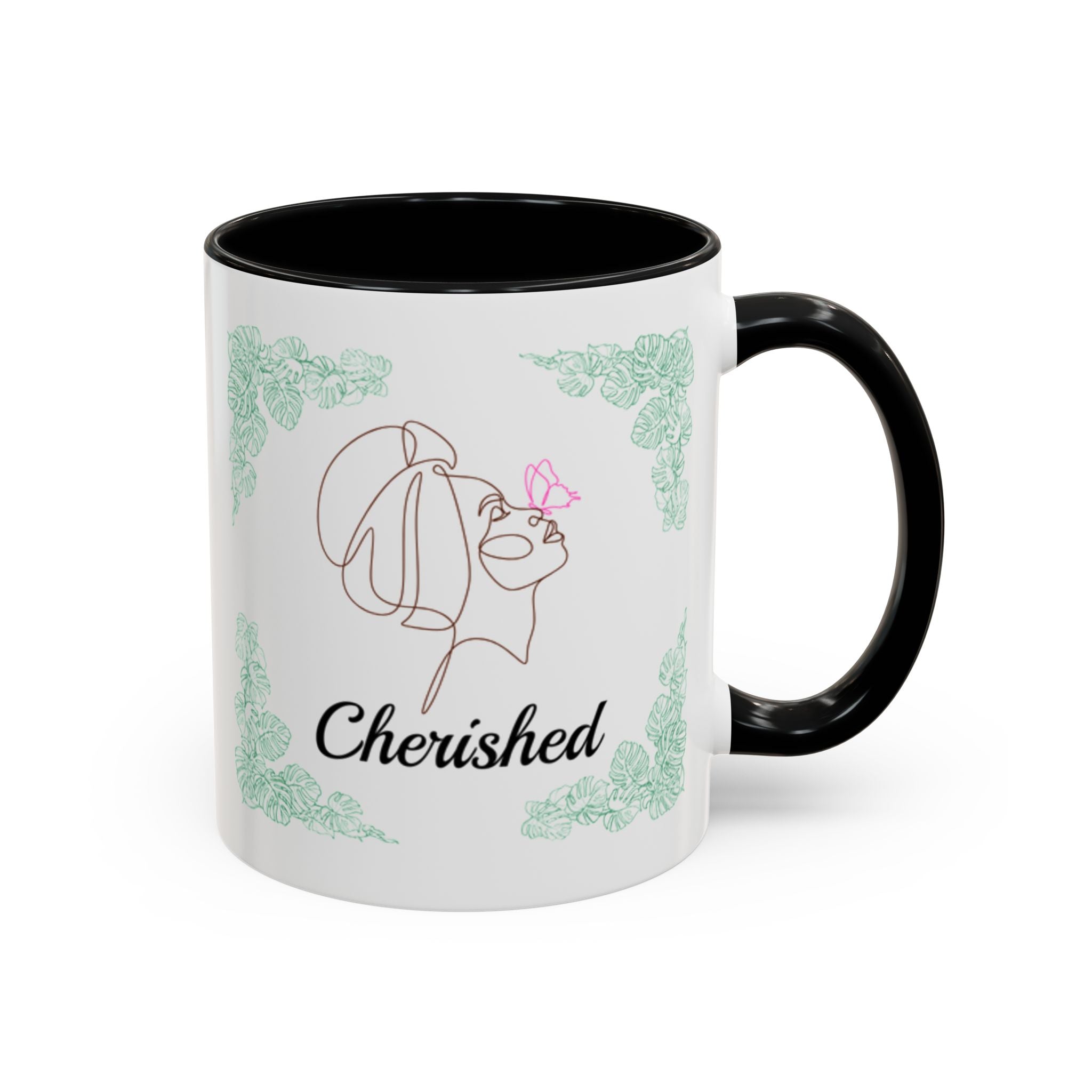 Flourish & Cherish Mug - Black Woman with Butterfly