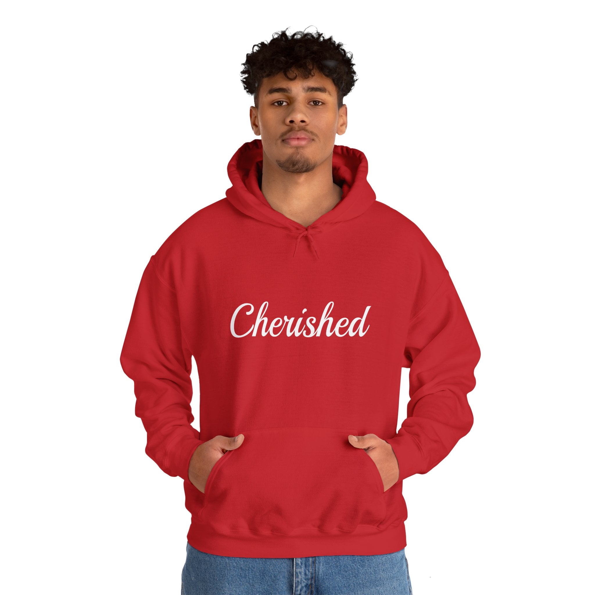 Cherished (White) Heavy Blend™ Hooded Sweatshirt