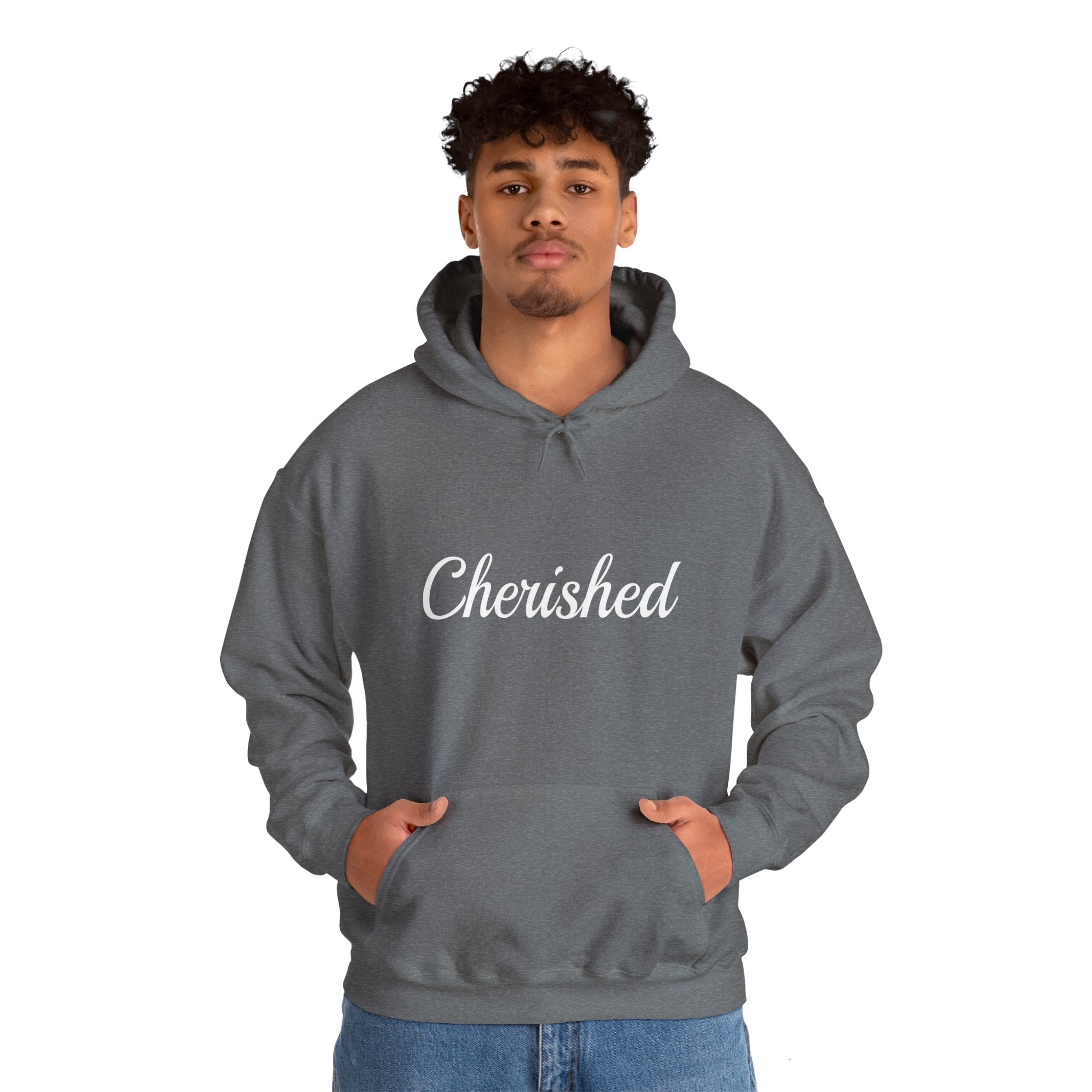 Cherished (White) Heavy Blend™ Hooded Sweatshirt