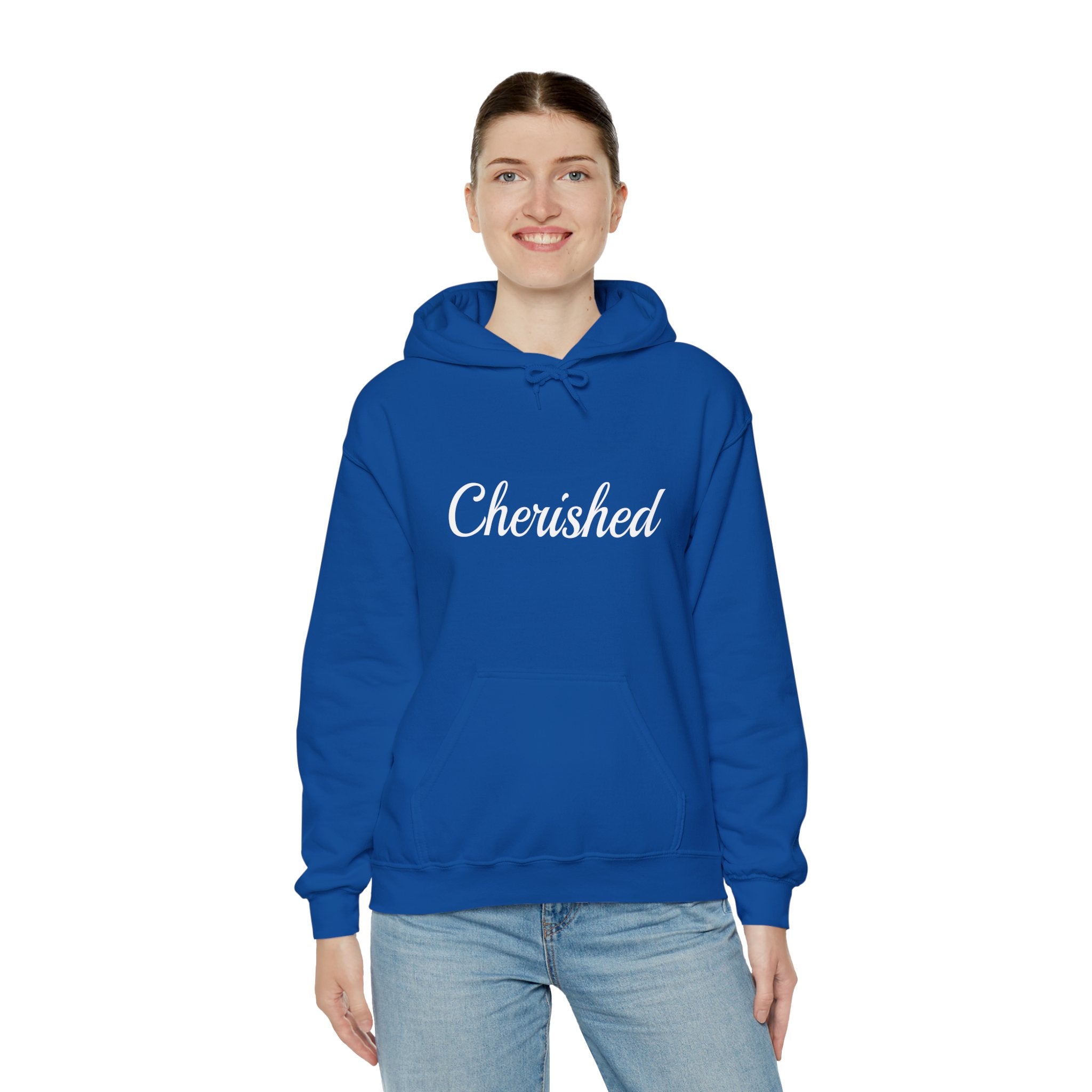 Cherished (White) Heavy Blend™ Hooded Sweatshirt