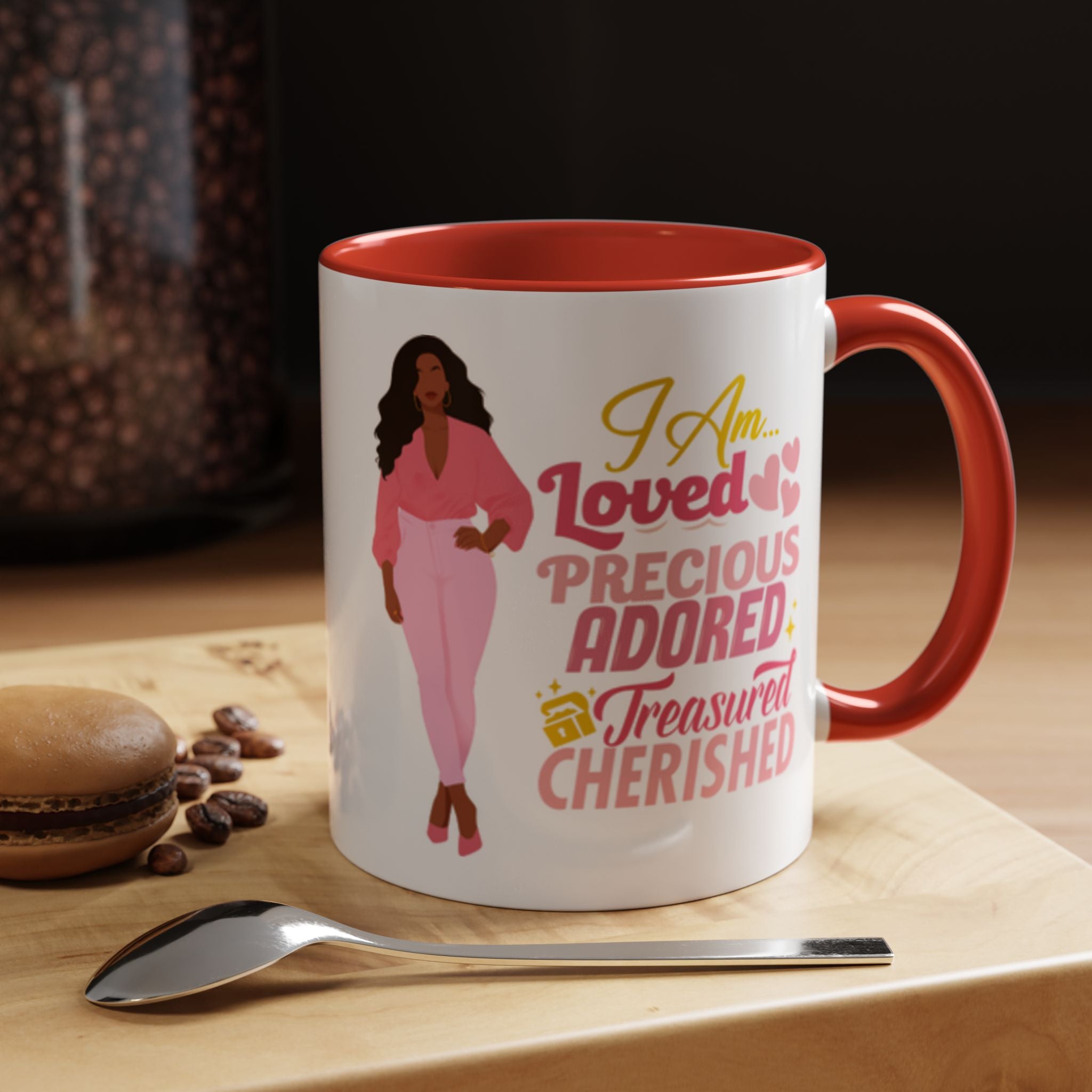 I Am Loved Mug – Black Woman Office Chic