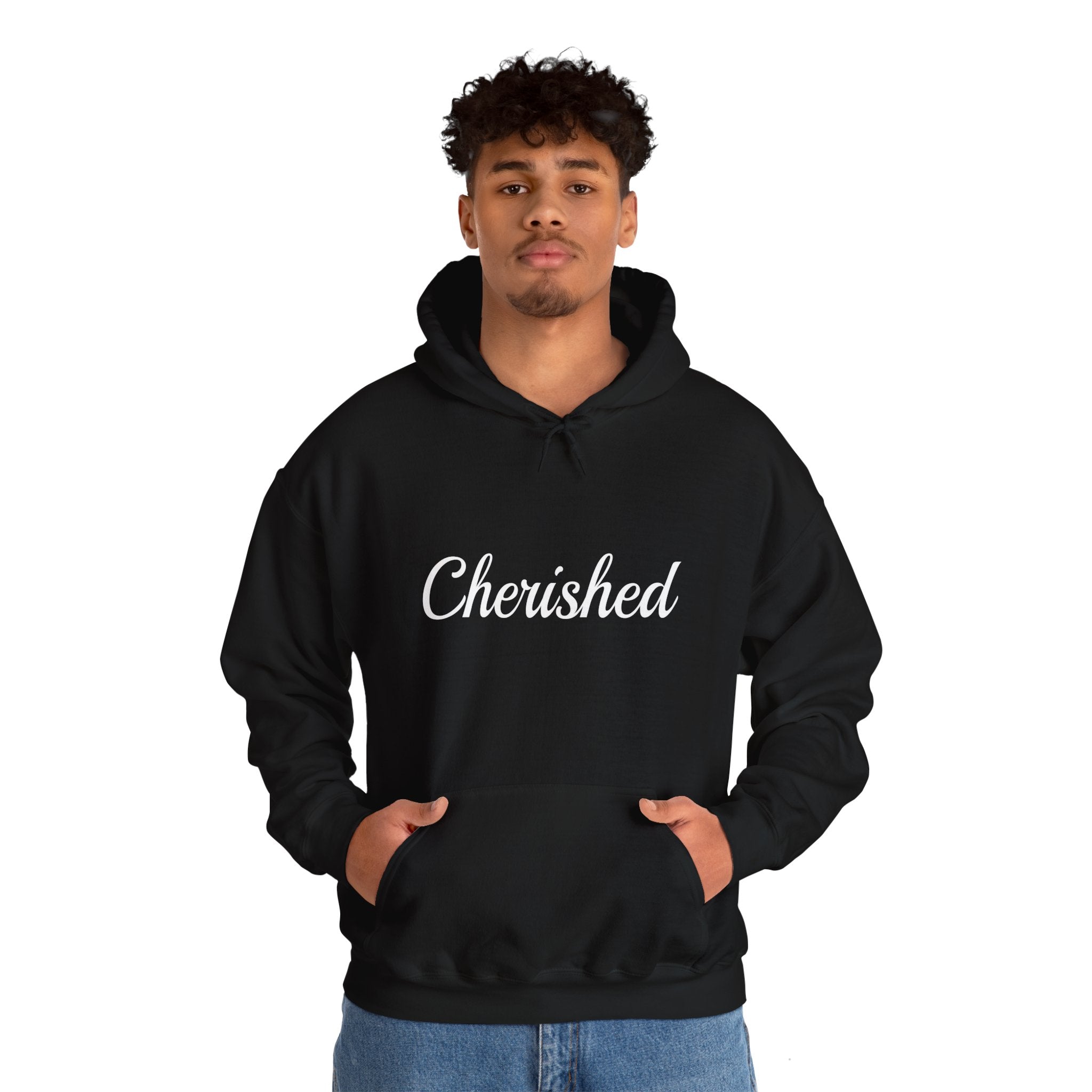 Cherished (White) Heavy Blend™ Hooded Sweatshirt