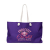 Purple Weekender Tote Bag with Endlessly Cherished Logo