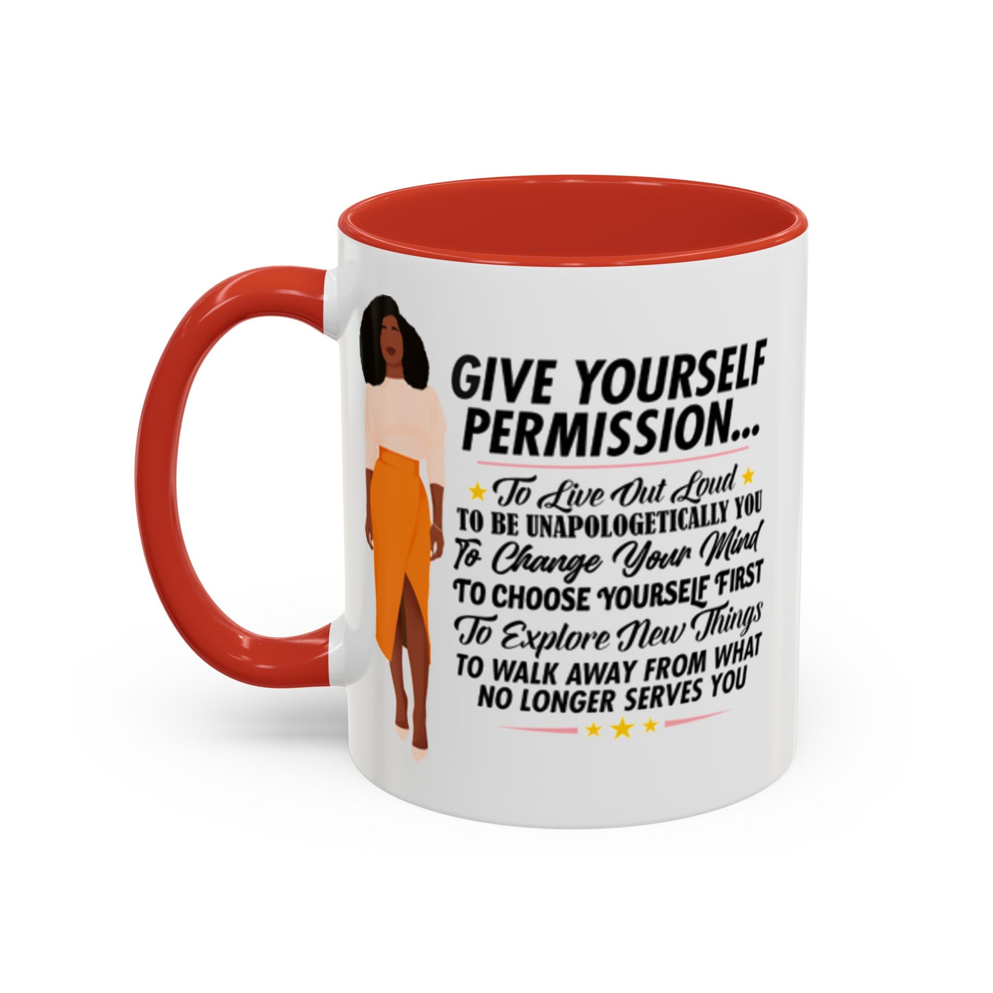 Give Yourself Permission Mug – Black Woman Boss