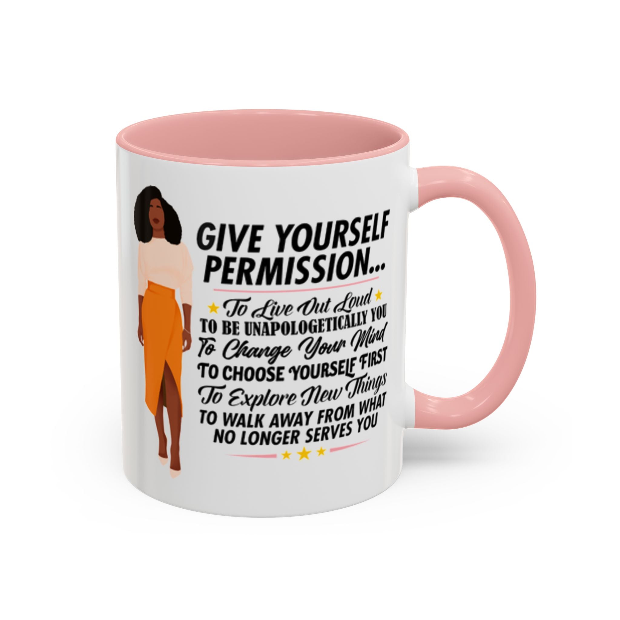 Give Yourself Permission Mug – Black Woman Boss