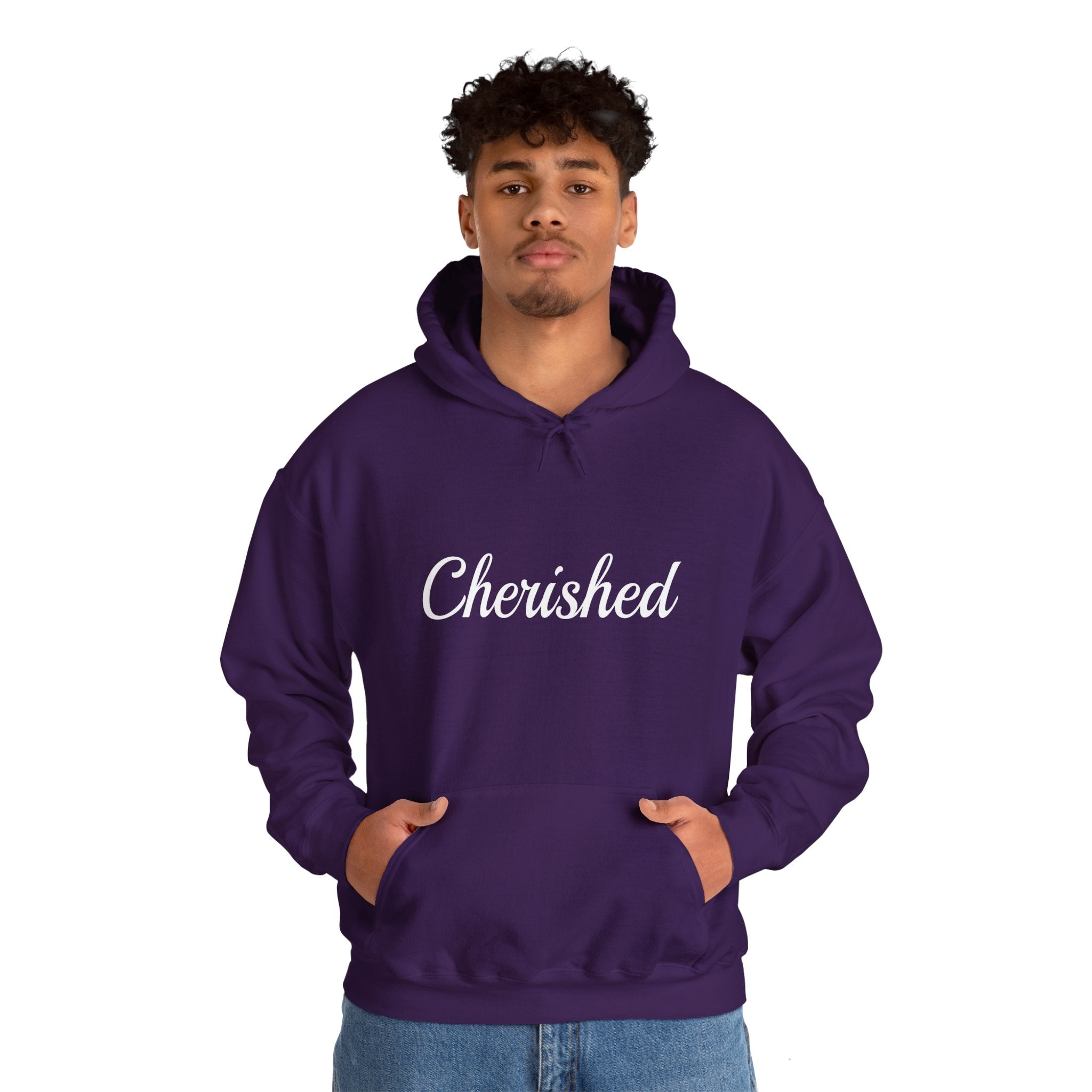 Cherished (White) Heavy Blend™ Hooded Sweatshirt