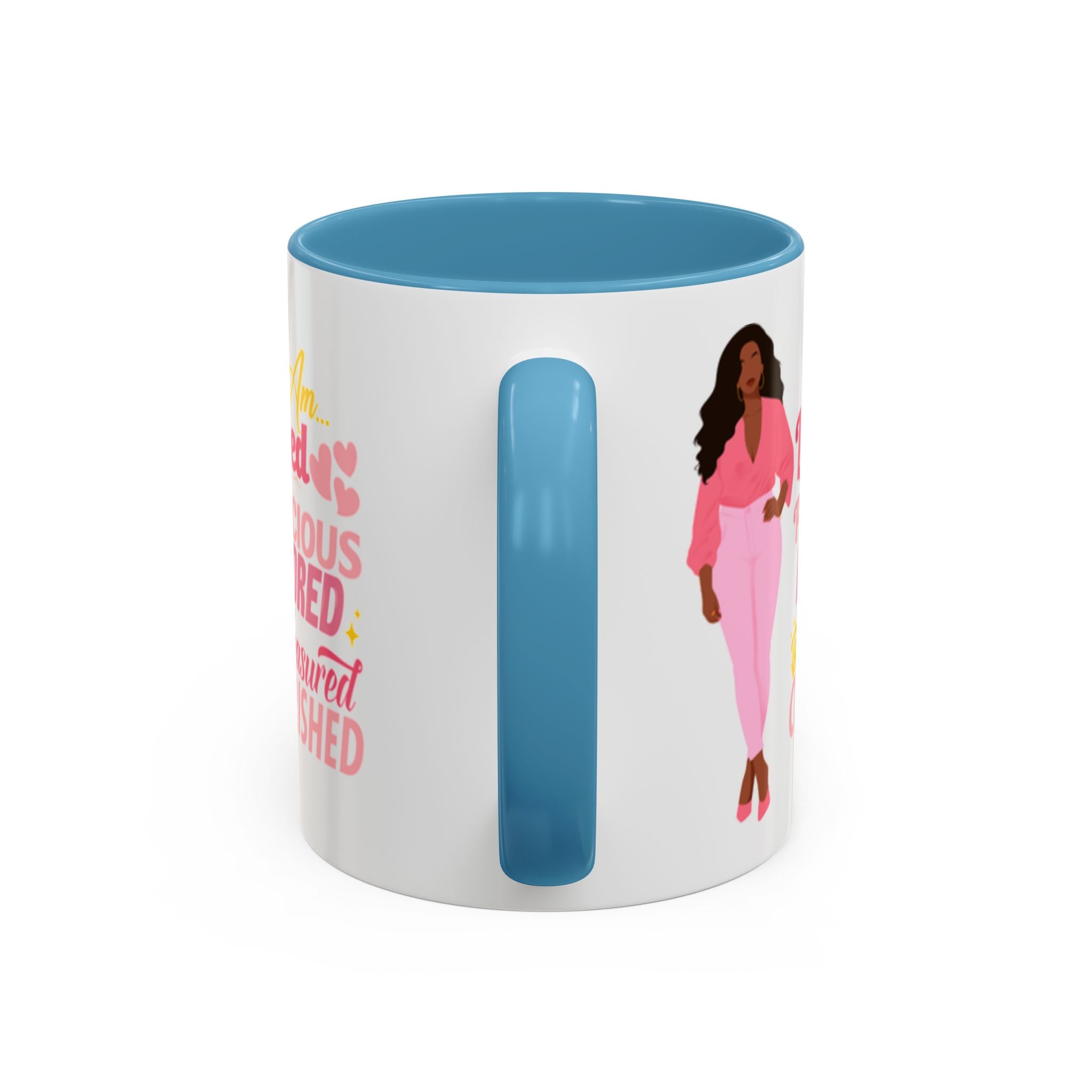 I Am Loved Mug – Black Woman Office Chic