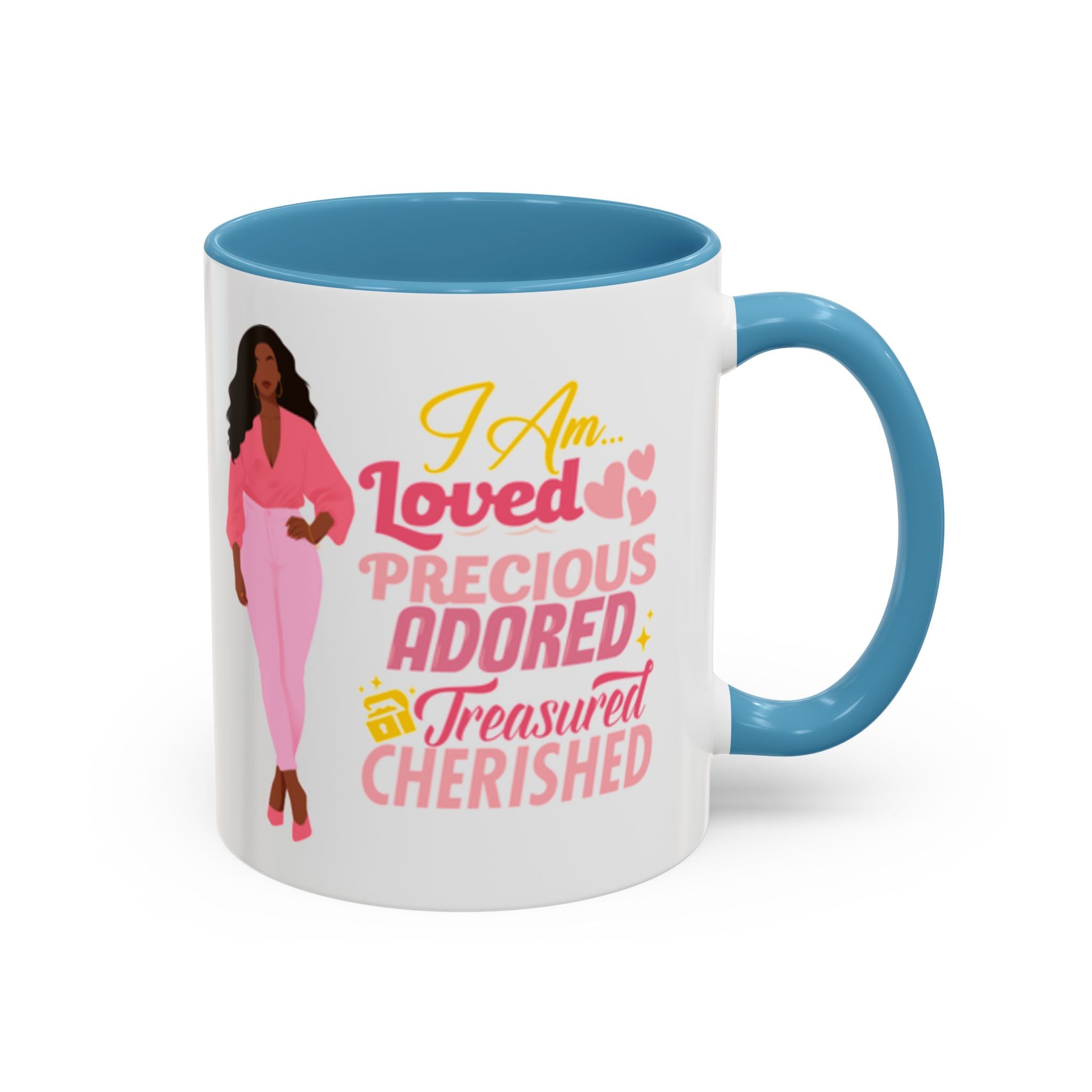 I Am Loved Mug – Black Woman Office Chic